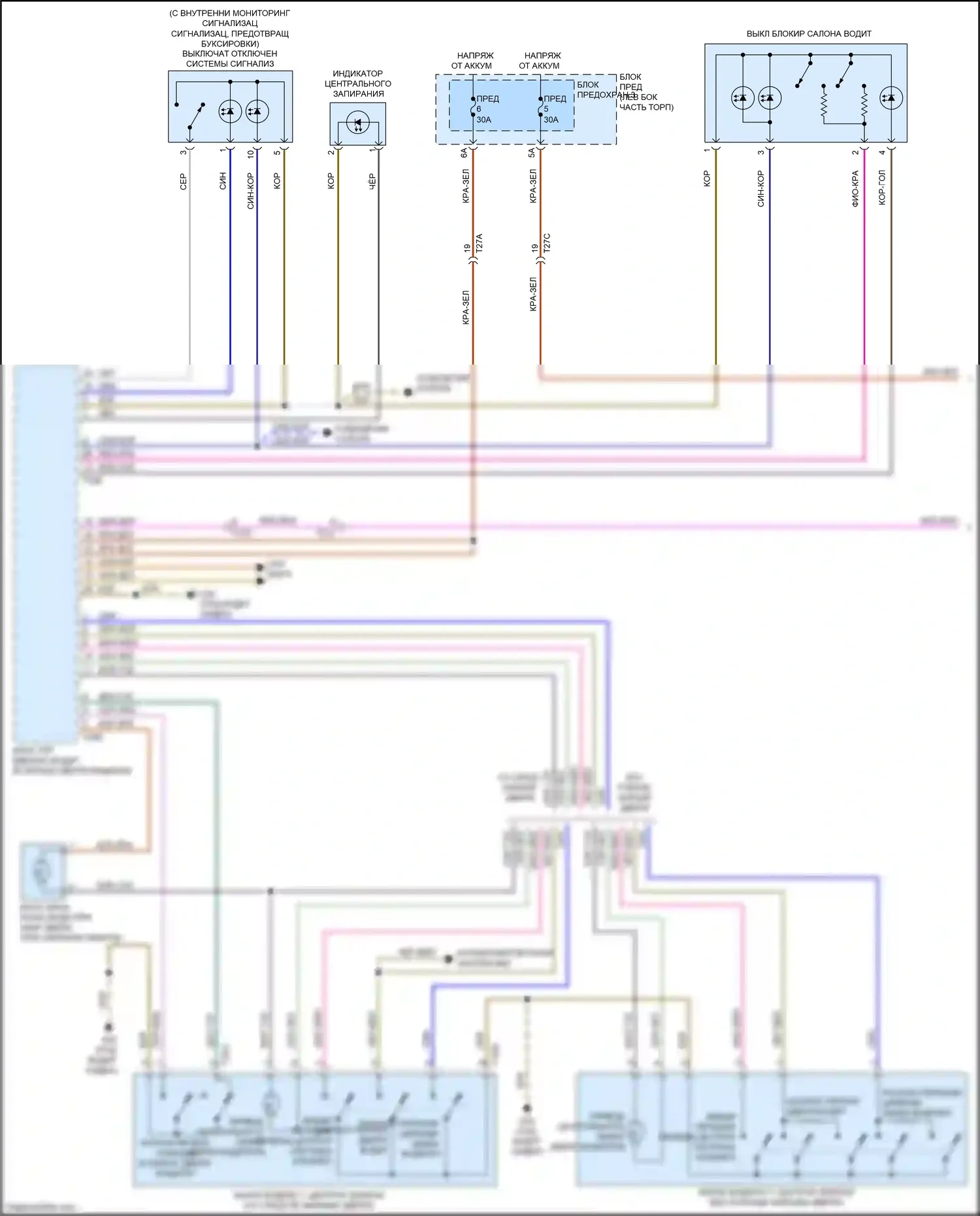 RS7 Audi I рестайлинг (2014-2018): Электросхема центрального замка (1 из 5) 