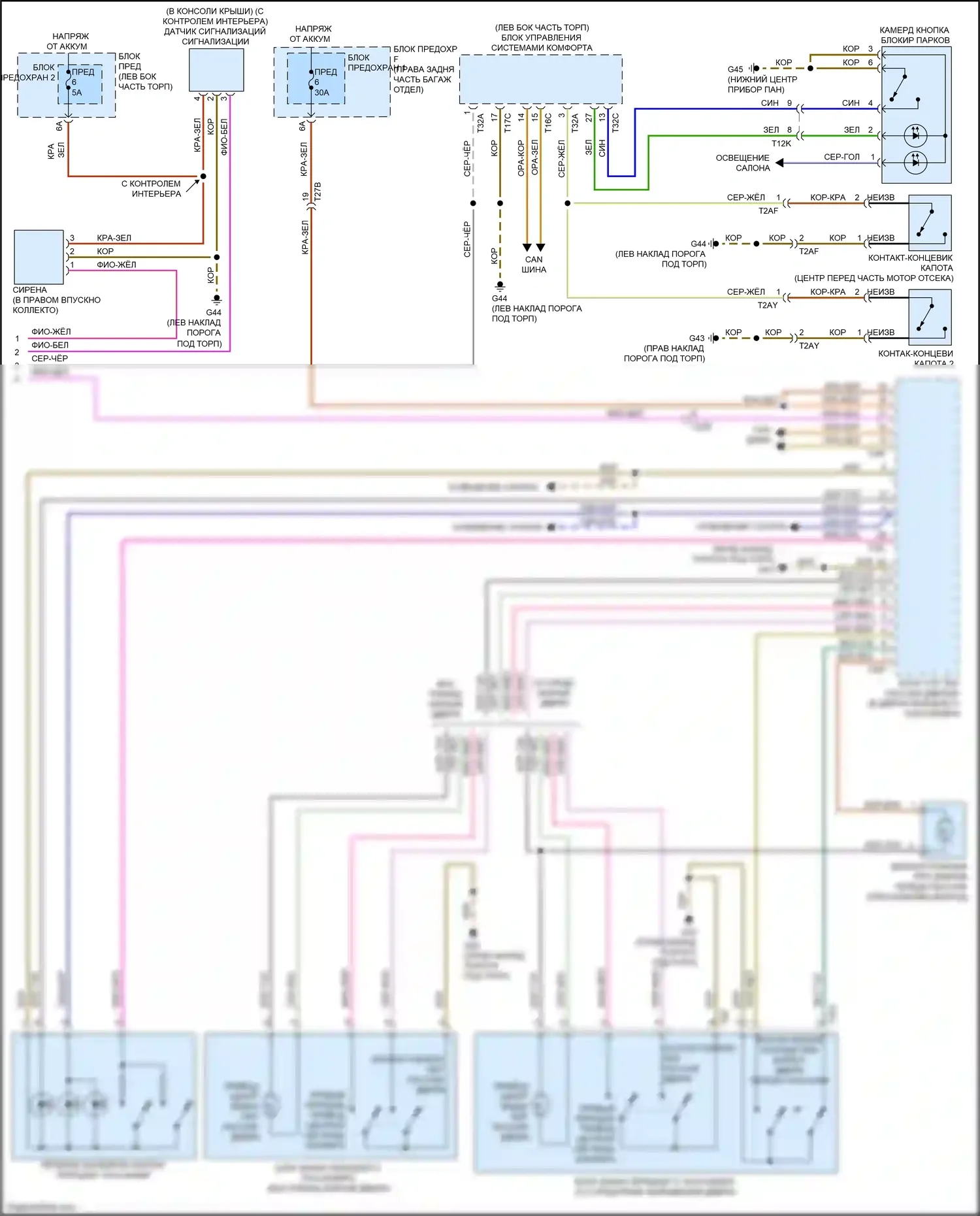 RS7 Audi I рестайлинг (2014-2018): Электросхема центрального замка (5 из 5) 