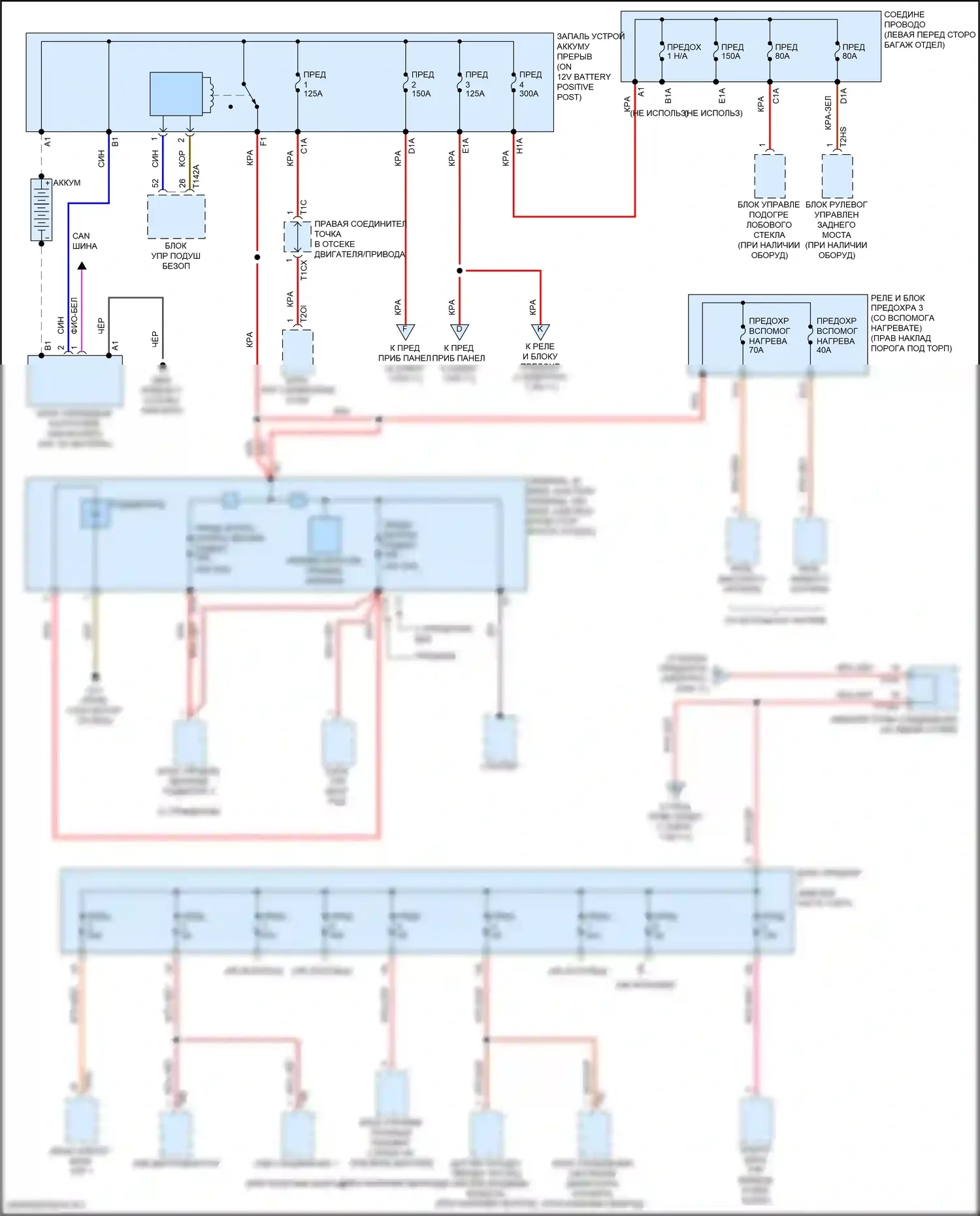 RS7 Audi II (2019-2024): Электросхема блока предохранителей реле (1 из 11) 