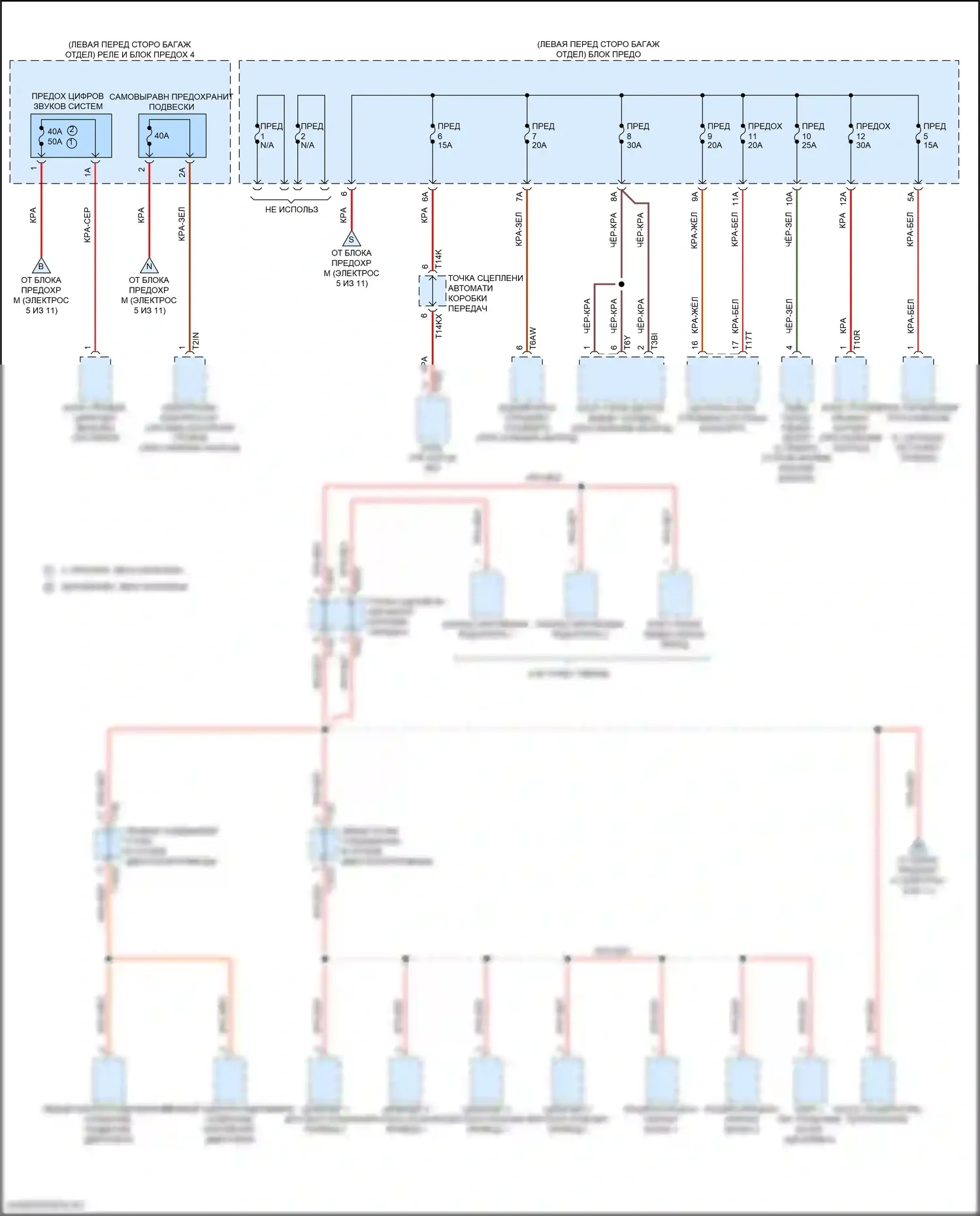 RS7 Audi II (2019-2024): Электросхема блока предохранителей реле (8 из 11) 