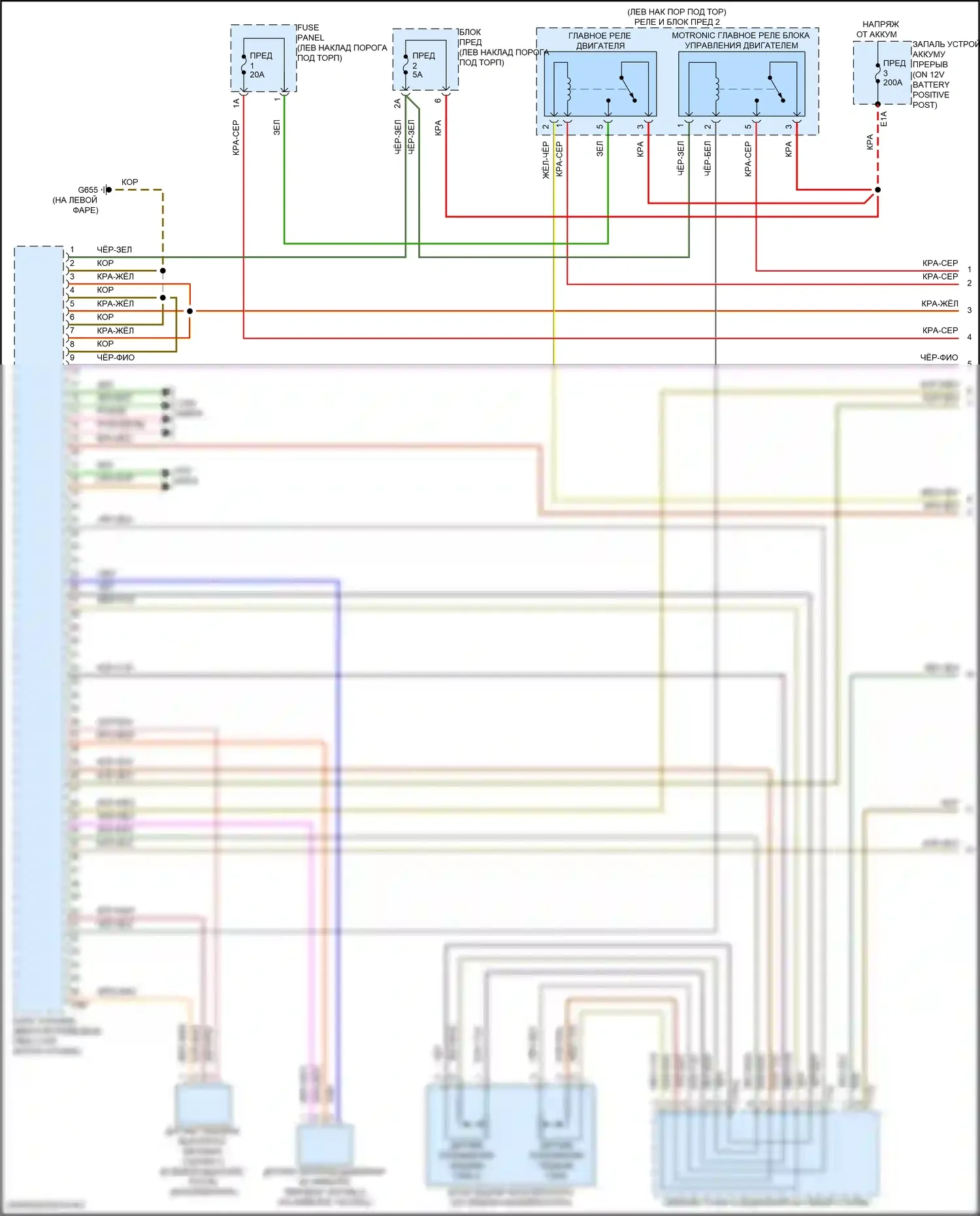 RS7 Audi II (2019-2024): Электросхема двигателя 4.0l turbo hybrid (1 из 12) 