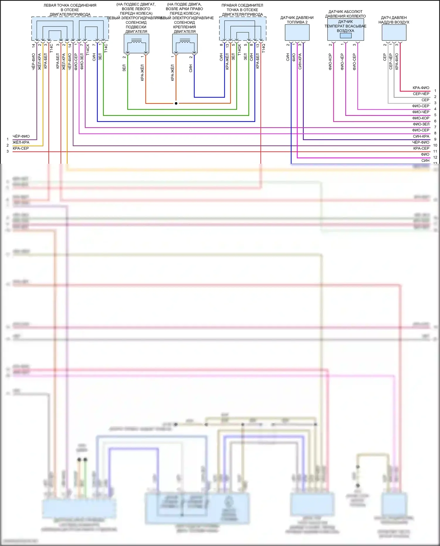 RS7 Audi II (2019-2024): Электросхема двигателя 4.0l turbo hybrid (4 из 12) 