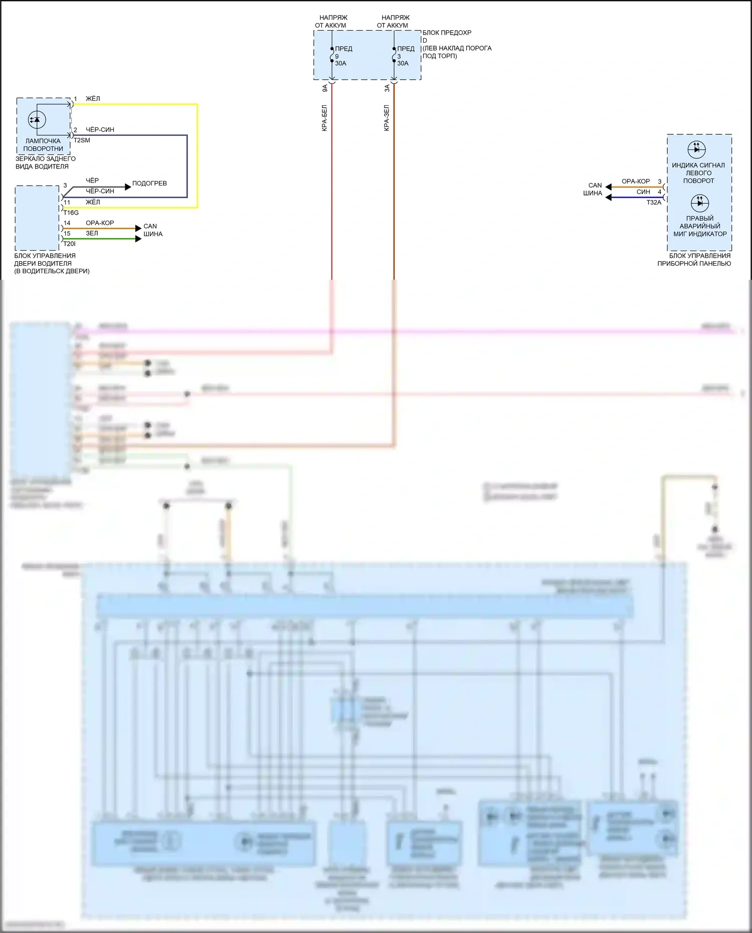 RS7 Audi II (2019-2024): Электросхема фар и фонарей (1 из 3) 