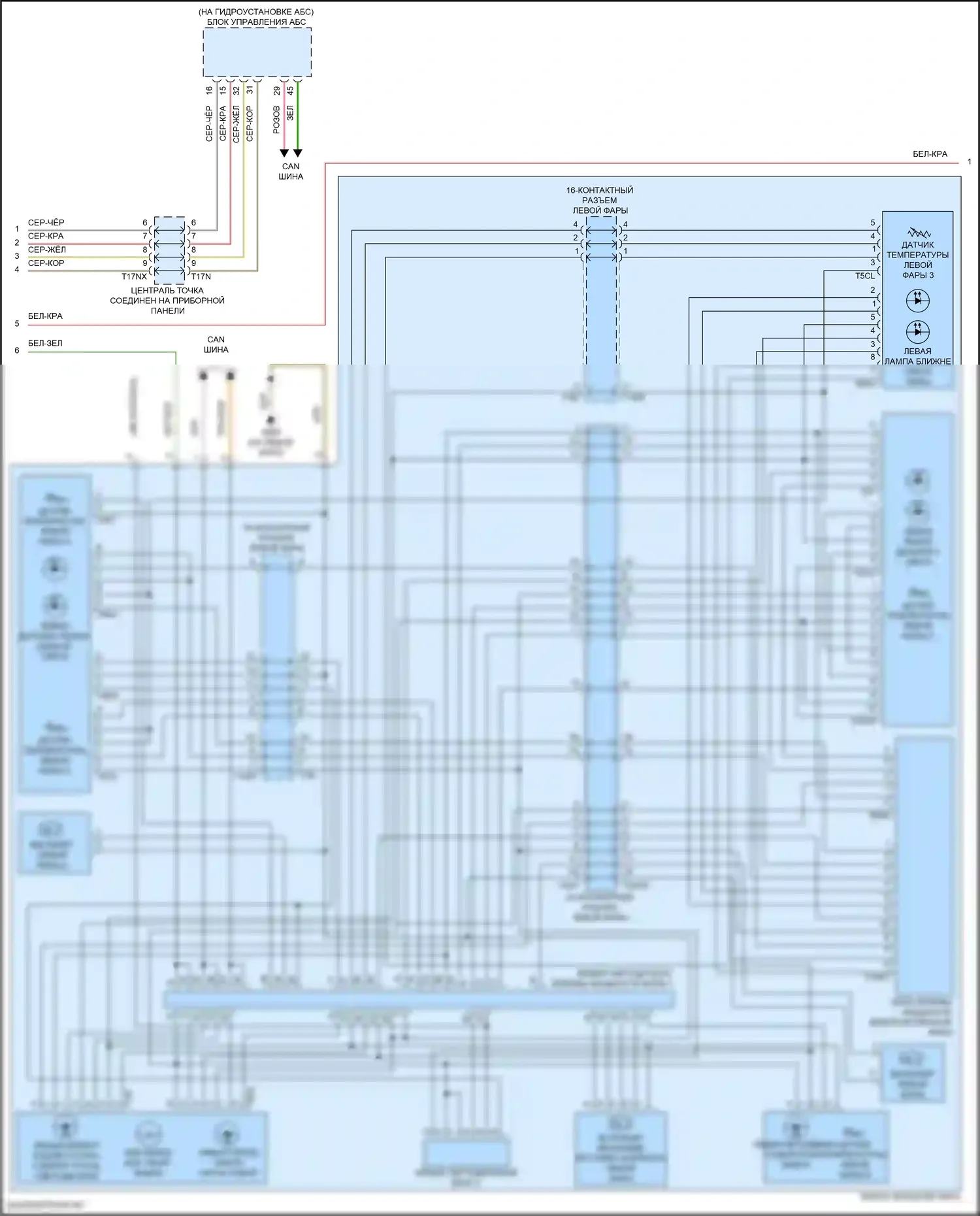 RS7 Audi II (2019-2024): Электросхема фар, без множественного матричного дальнего света, с дополнительным лазерным дальним светом (2 из 3) 