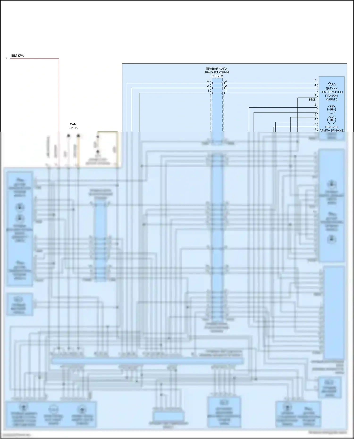 RS7 Audi II (2019-2024): Электросхема фар, без множественного матричного дальнего света, с дополнительным лазерным дальним светом (3 из 3) 