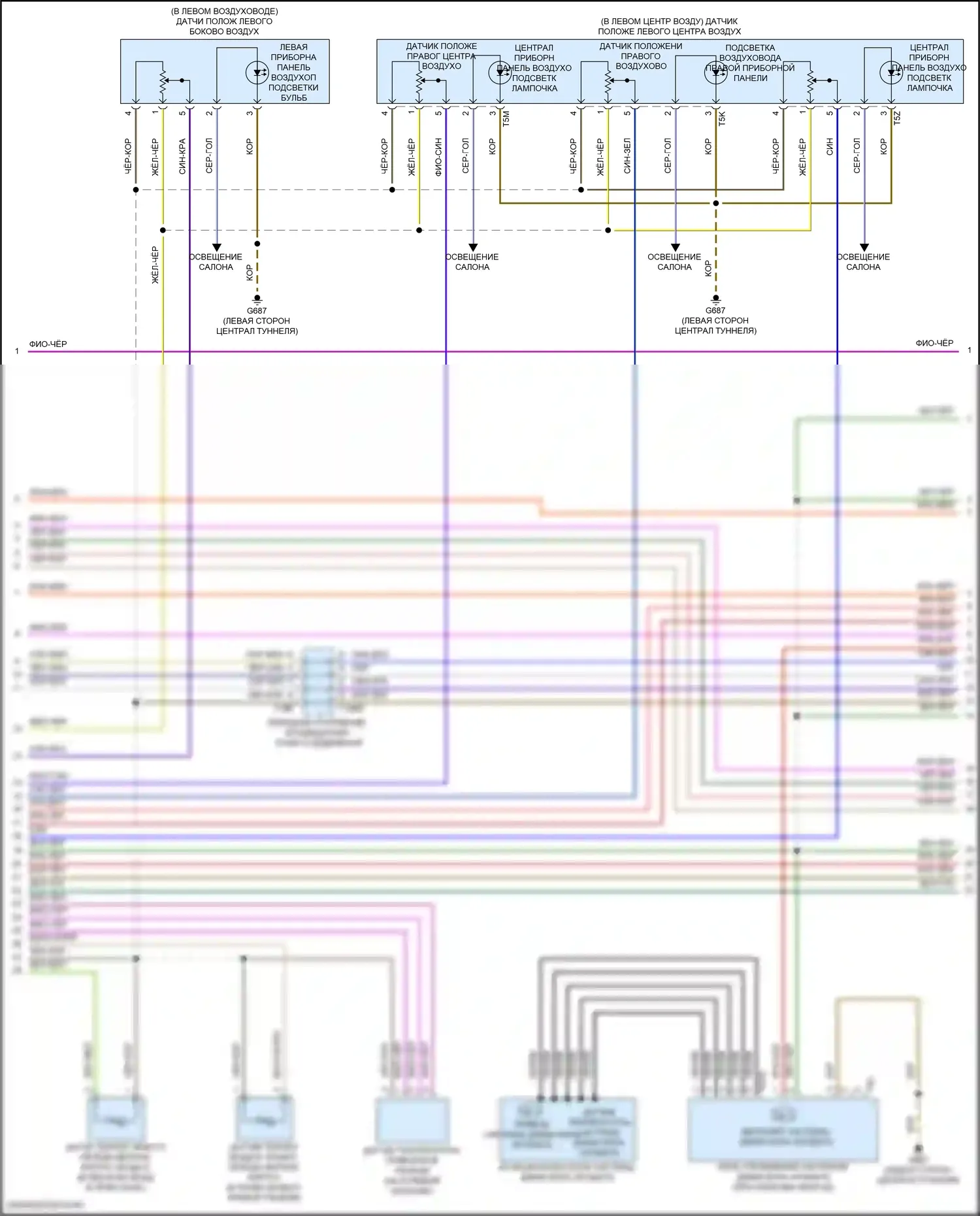 RS7 Audi II (2019-2024): Электросхема климат контроля, без климата (2 из 6) 