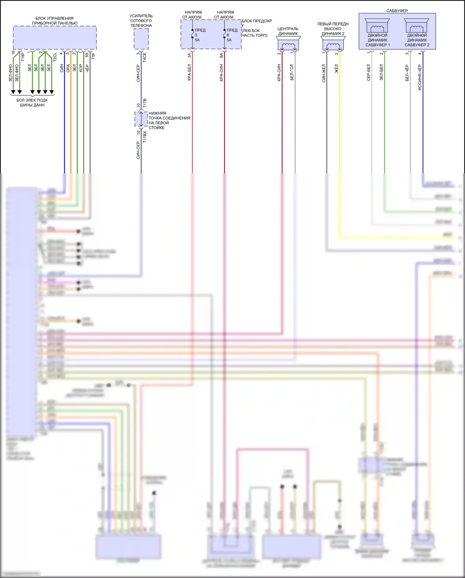RS7 Audi II (2019-2024): Электросхема магнитолы, с усилителем, без звука bang и olufsen (1 из 6) 