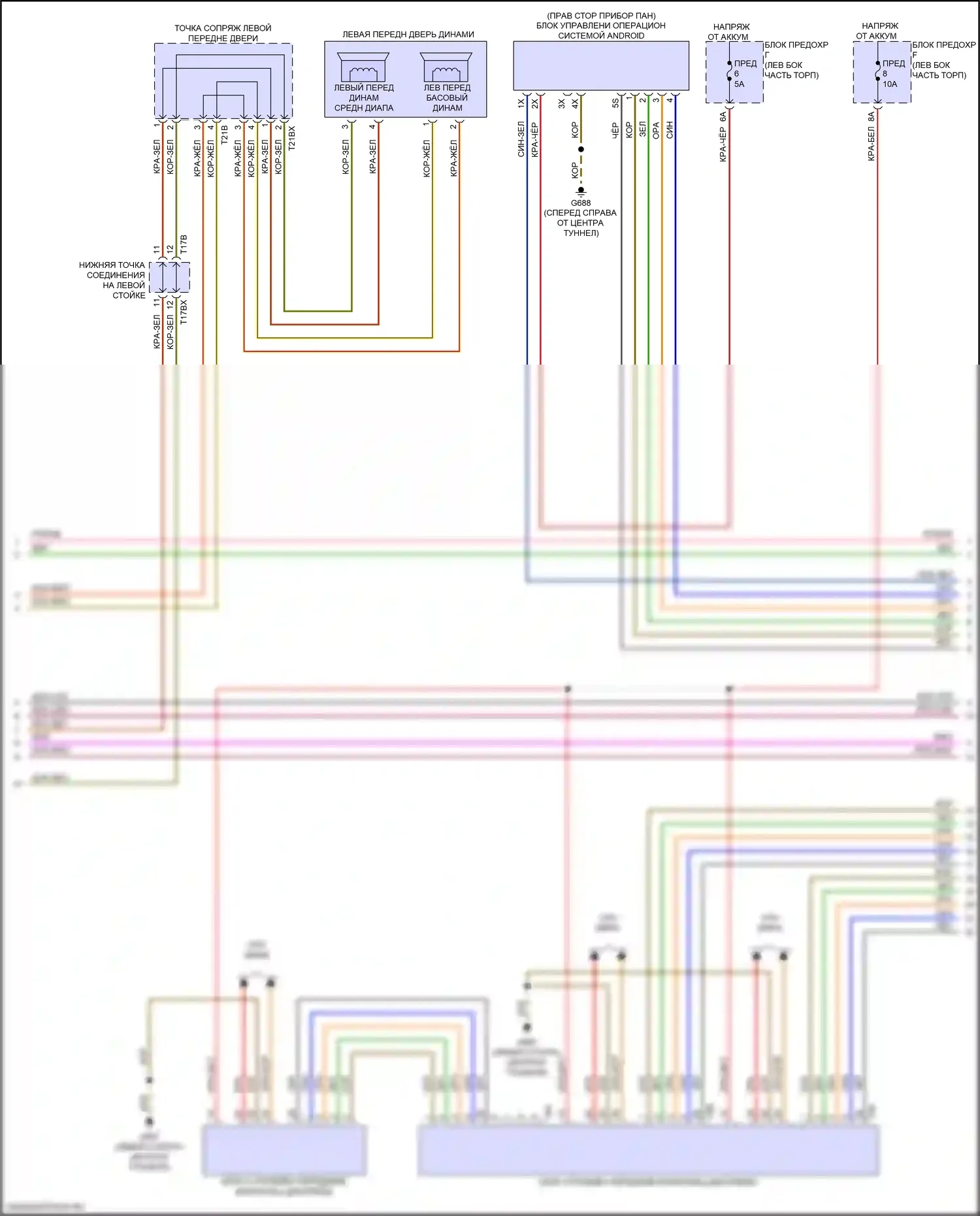 RS7 Audi II (2019-2024): Электросхема магнитолы, с усилителем, без звука bang и olufsen (3 из 6) 
