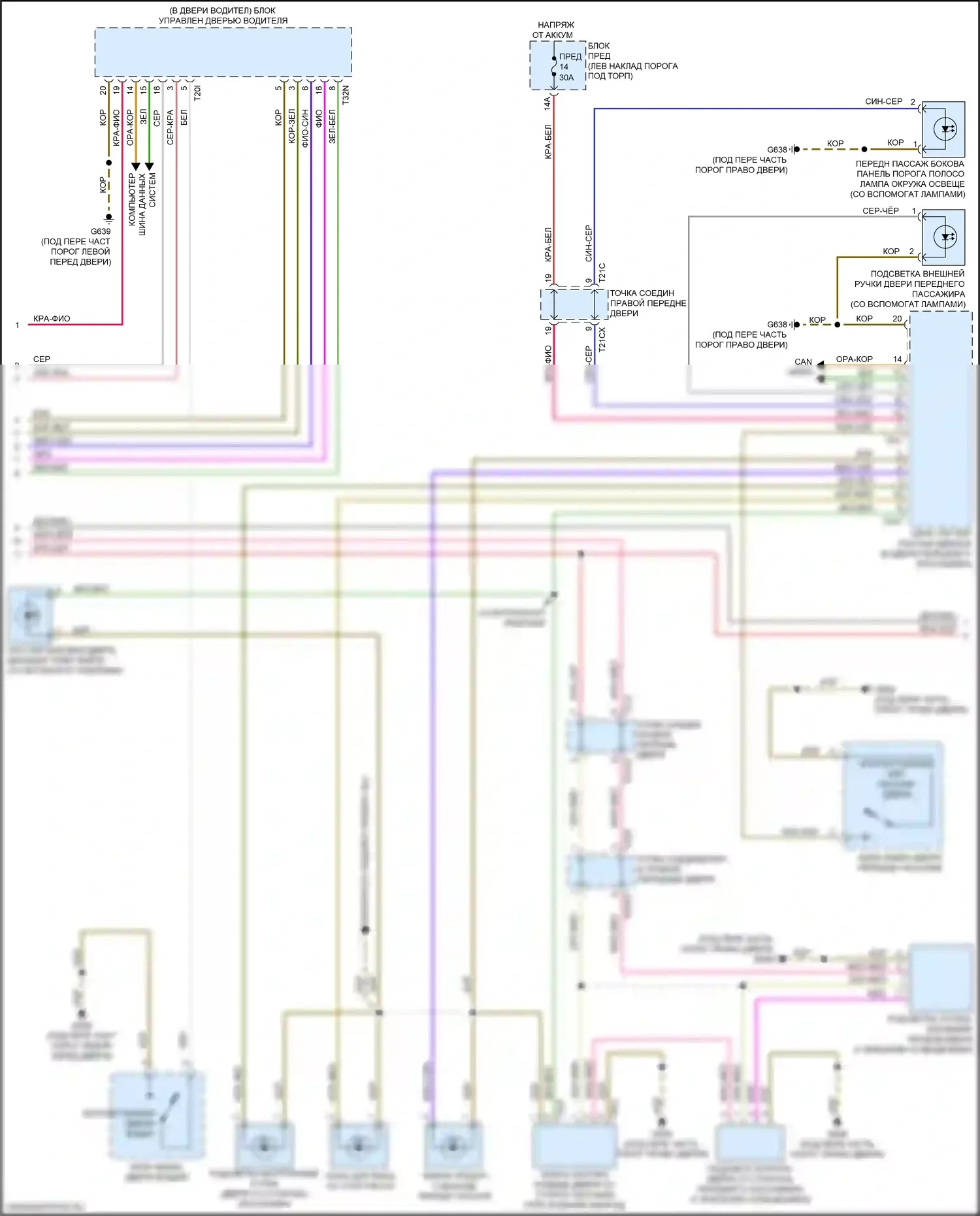 RS7 Audi II (2019-2024): Электросхема освещения салона (4 из 6) 