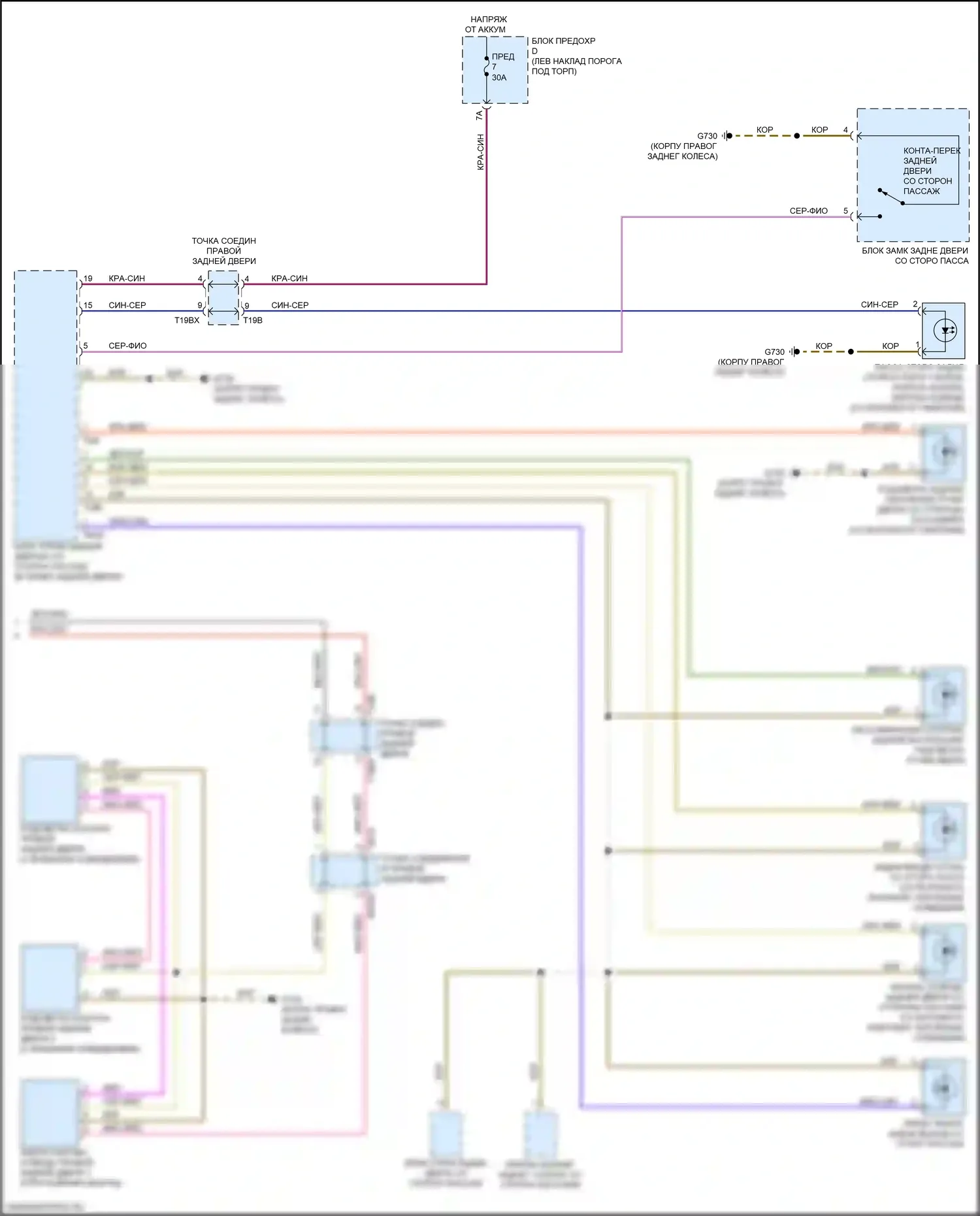 RS7 Audi II (2019-2024): Электросхема освещения салона (6 из 6) 