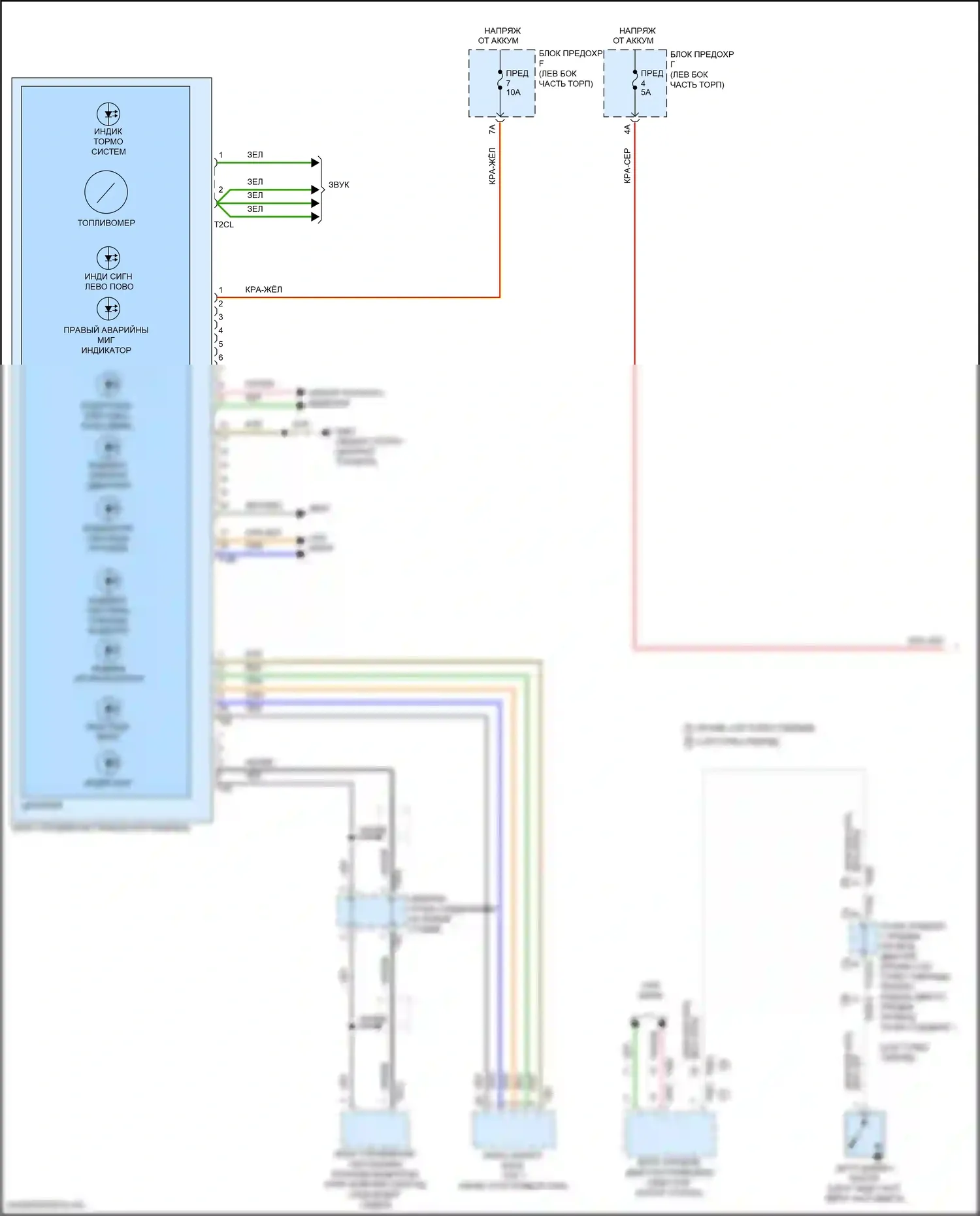 RS7 Audi II (2019-2024): Электросхема приборной панели, с активным информационным дисплеем fpk (1 из 2) 