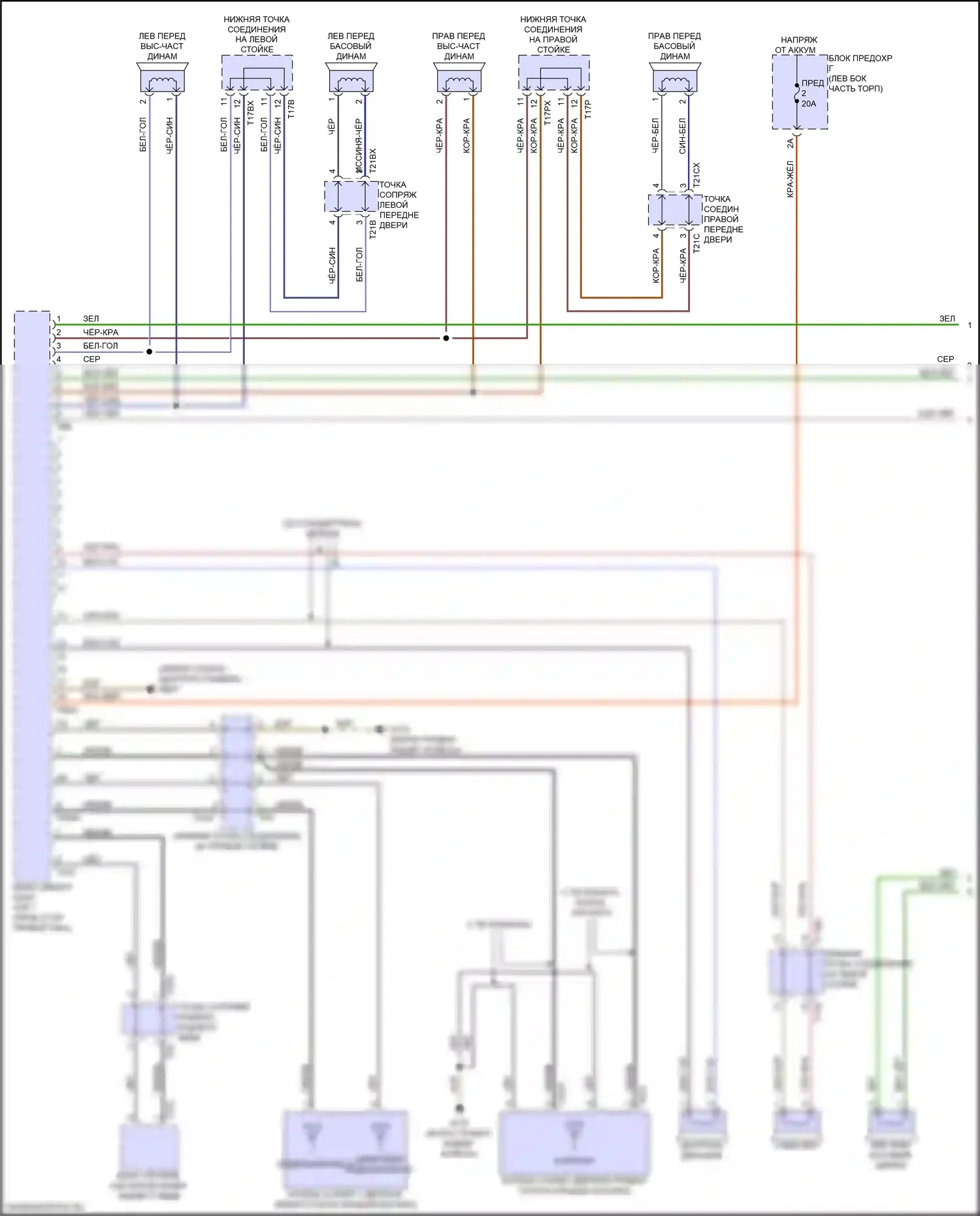 RS7 Audi II (2019-2024): Электросхема навигации, без усилителя (1 из 4) 