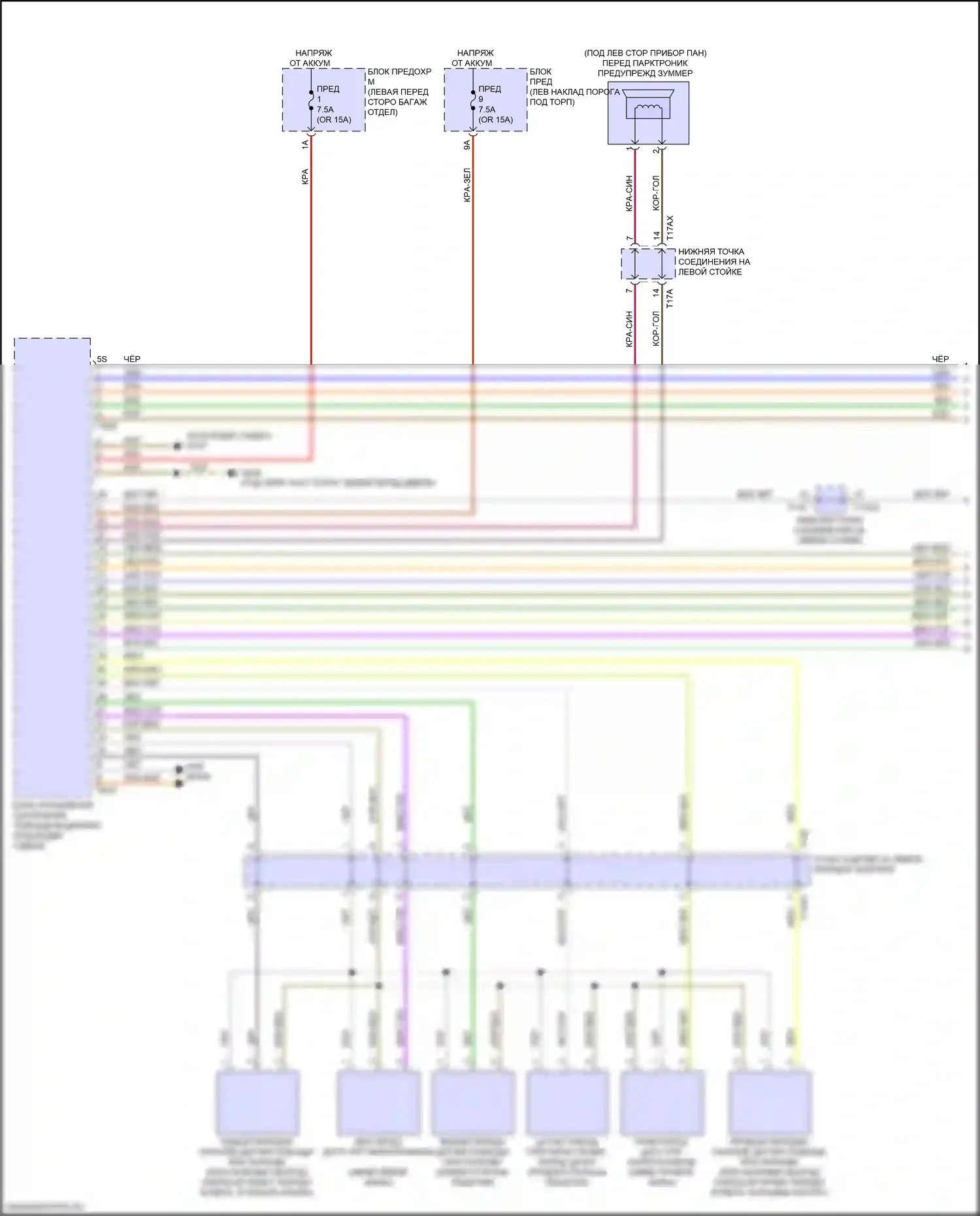 RS7 Audi II (2019-2024): Электросхема парктроника, с параллельной парковкой и поддержкой водителя (1 из 2) 