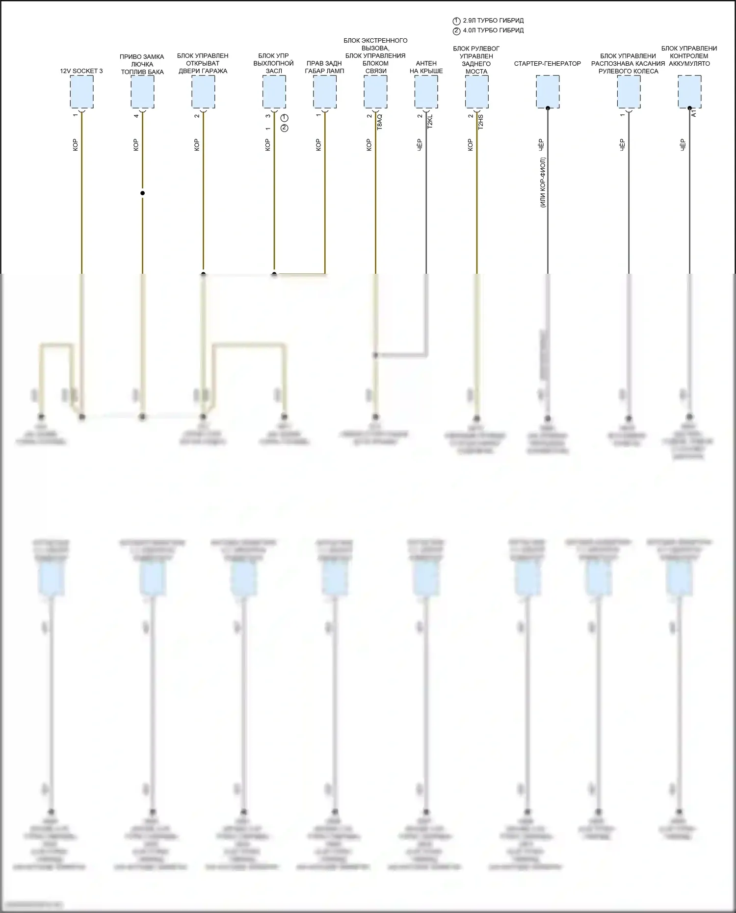 RS7 Audi II (2019-2024): Электросхема разводки массы (4 из 10) 