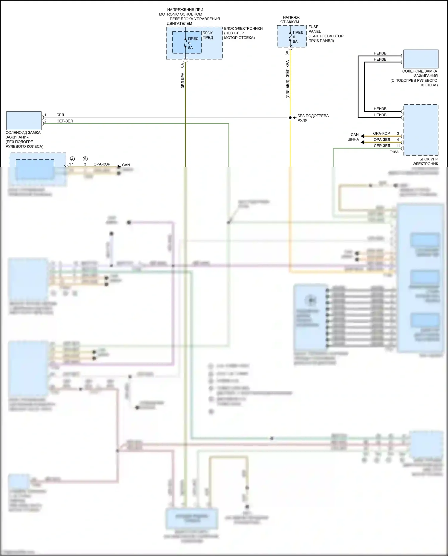 S3 Audi 8V рестайлинг (2016-2020): Электросхема блокировки селектора 