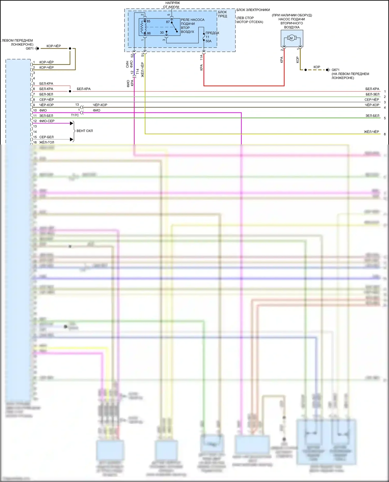 S3 Audi 8V рестайлинг (2016-2020): Электросхема двигатель 2.0л турбо, электросхема органов управления двигателем (1 из 7) 