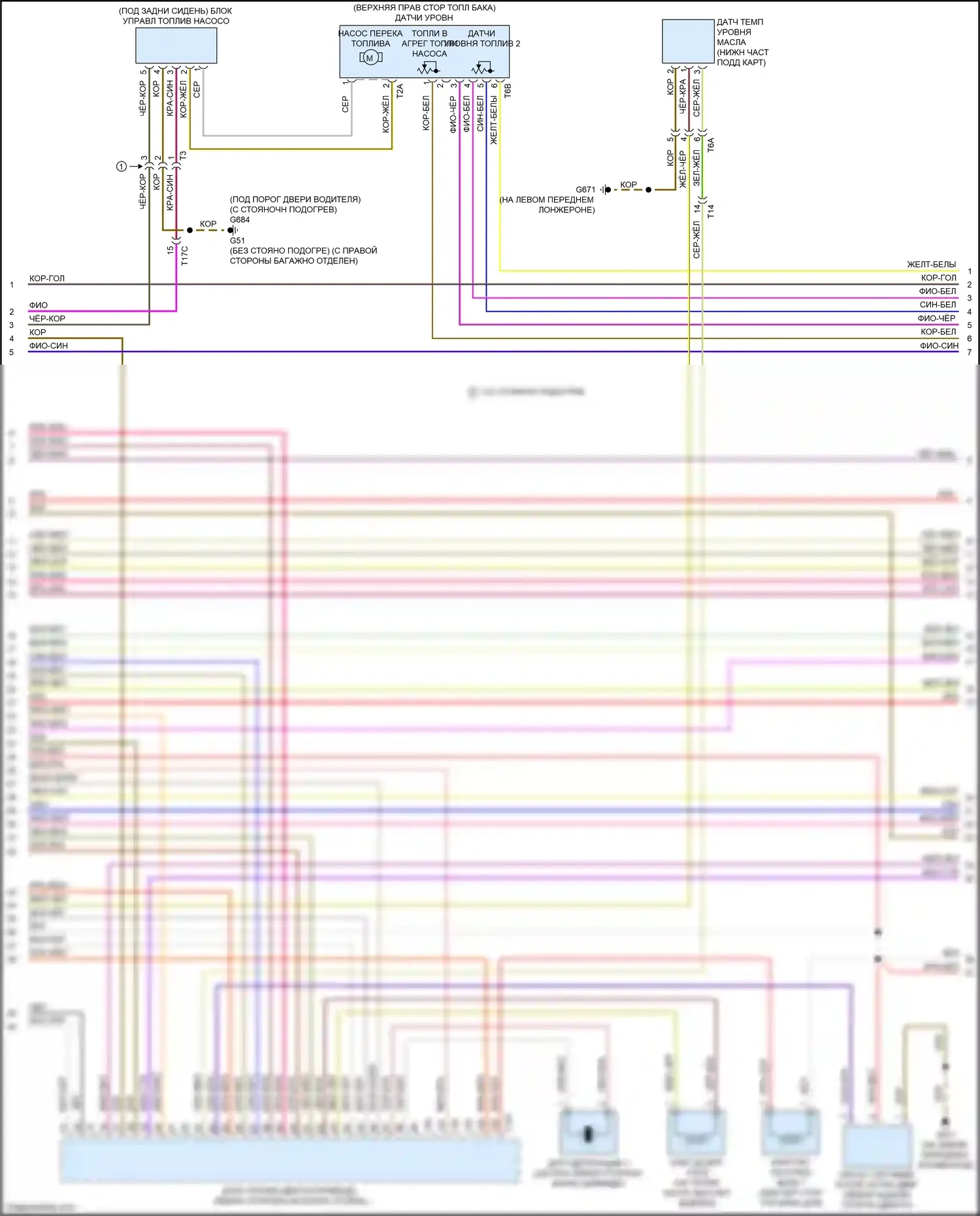 S3 Audi 8V рестайлинг (2016-2020): Электросхема двигатель 2.0л турбо, электросхема органов управления двигателем (6 из 7) 