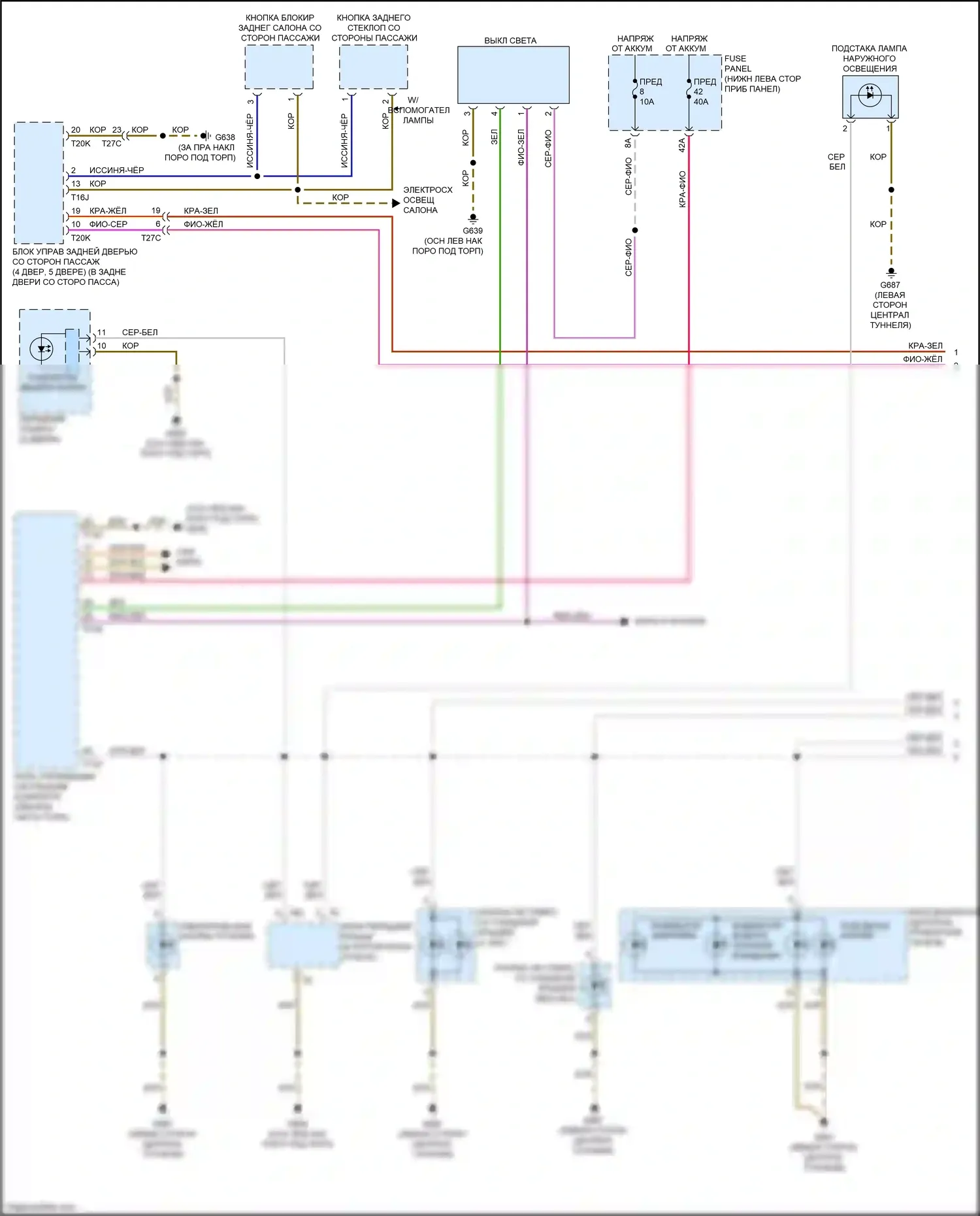 S3 Audi 8V рестайлинг (2016-2020): Электросхема подсветки приборной панели (1 из 3) 