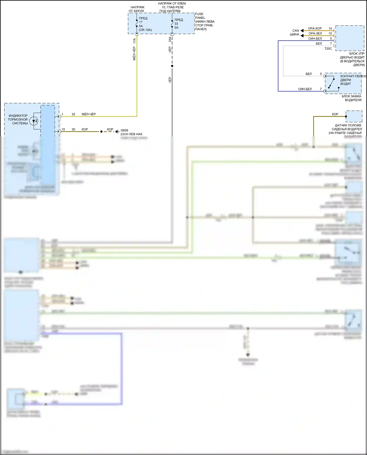 S3 Audi 8V рестайлинг (2016-2020): Электросхема зуммера 