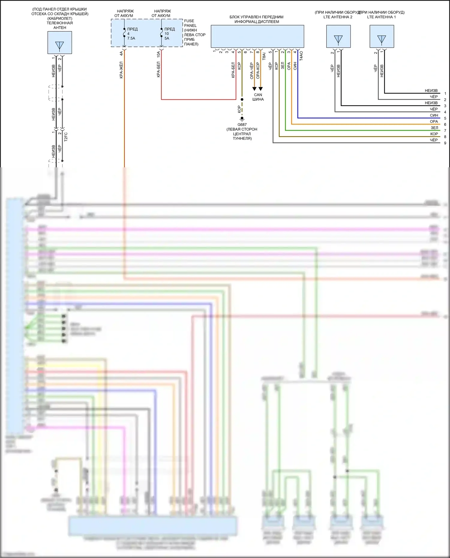 S3 Audi 8V рестайлинг (2016-2020): Электросхема навигации, без усилителя (1 из 5) 