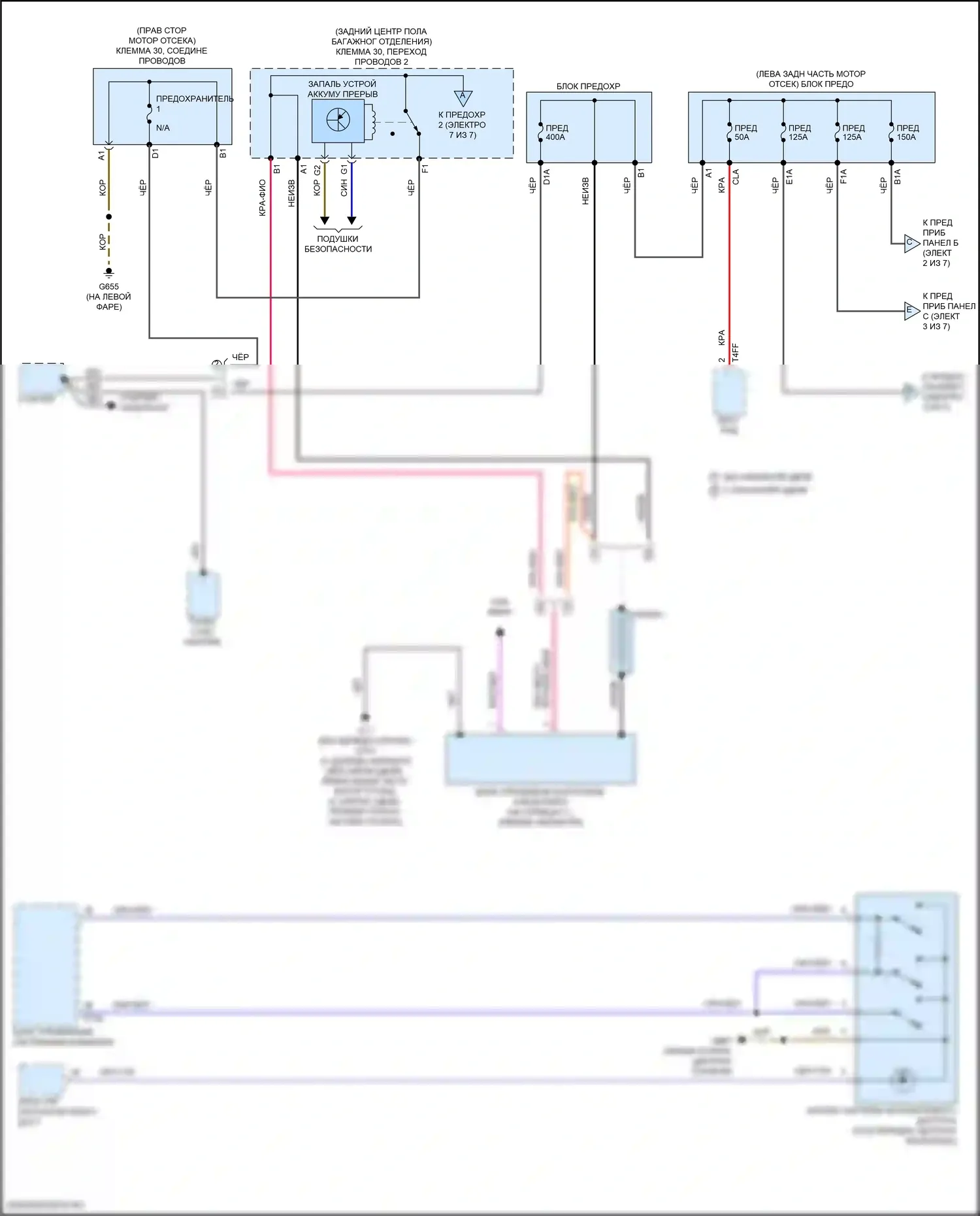 S3 Audi 8Y (2020-2024): Электросхема блока предохранителей реле (1 из 7) 