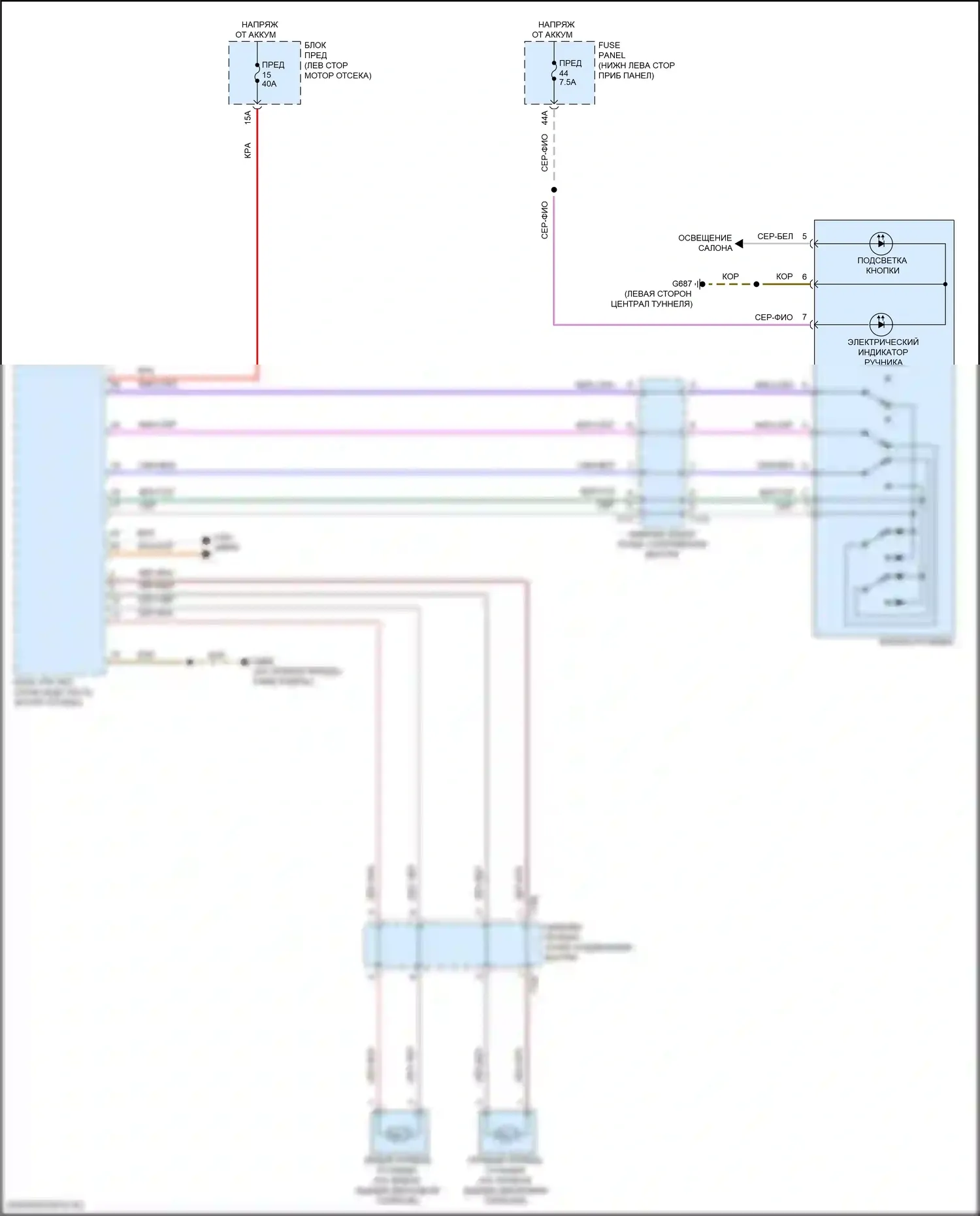 S3 Audi 8Y (2020-2024): Электросхема растормаживания стояночного тормоза 