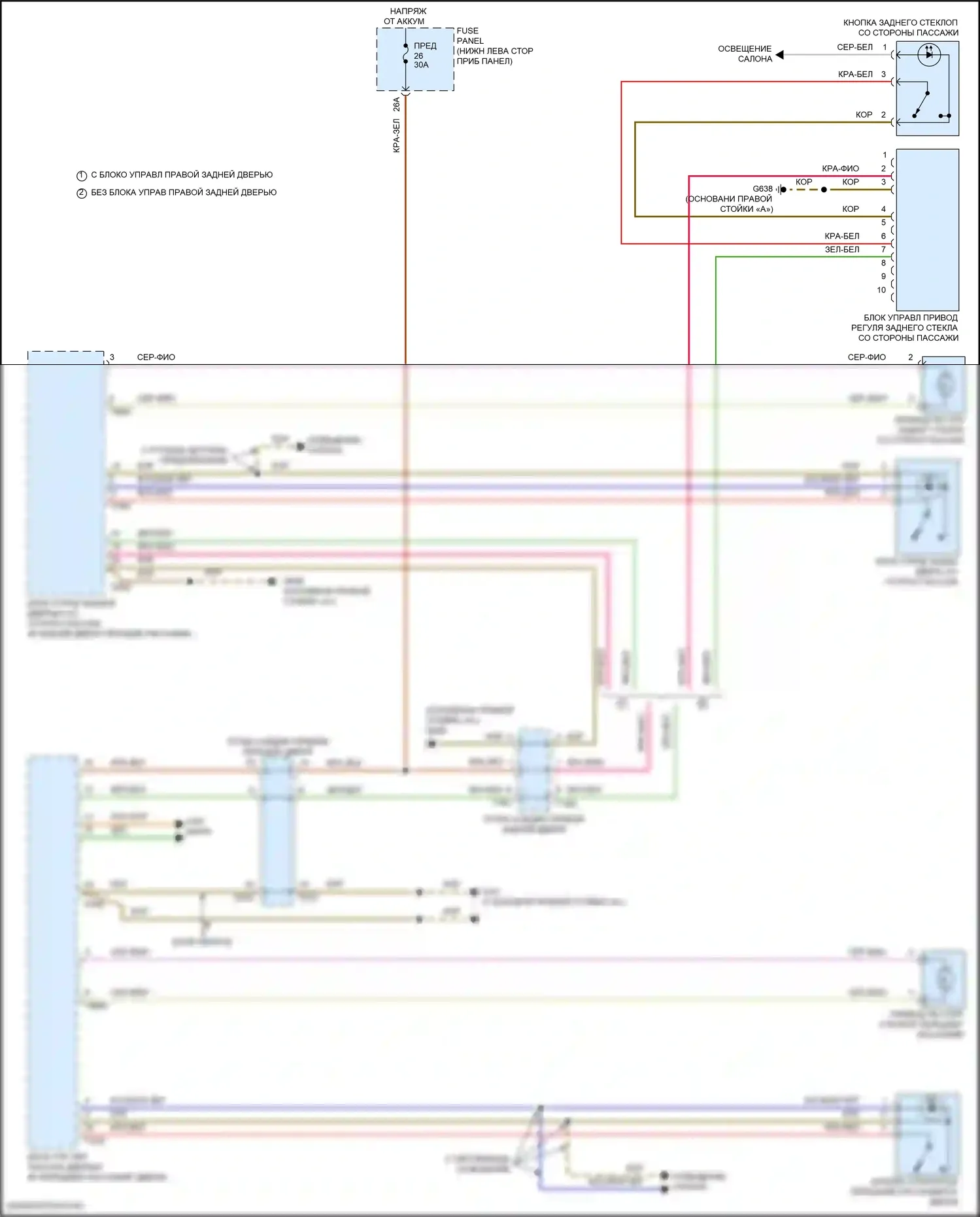S3 Audi 8Y (2020-2024): Электросхема стеклоподъемников (2 из 2) 
