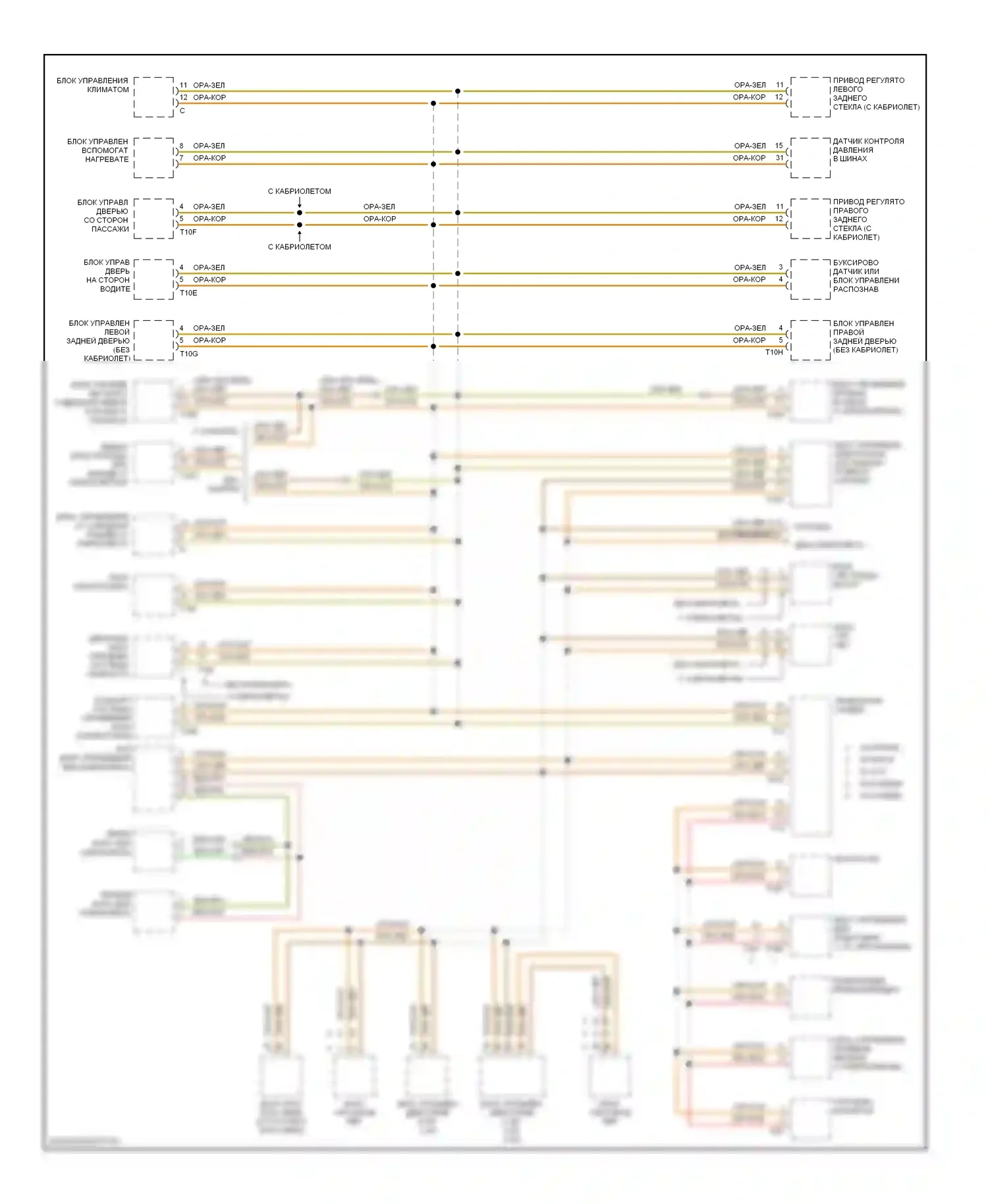 S4 Audi B7 (2004-2008): Электросхема шины высокого/низкого уровня 