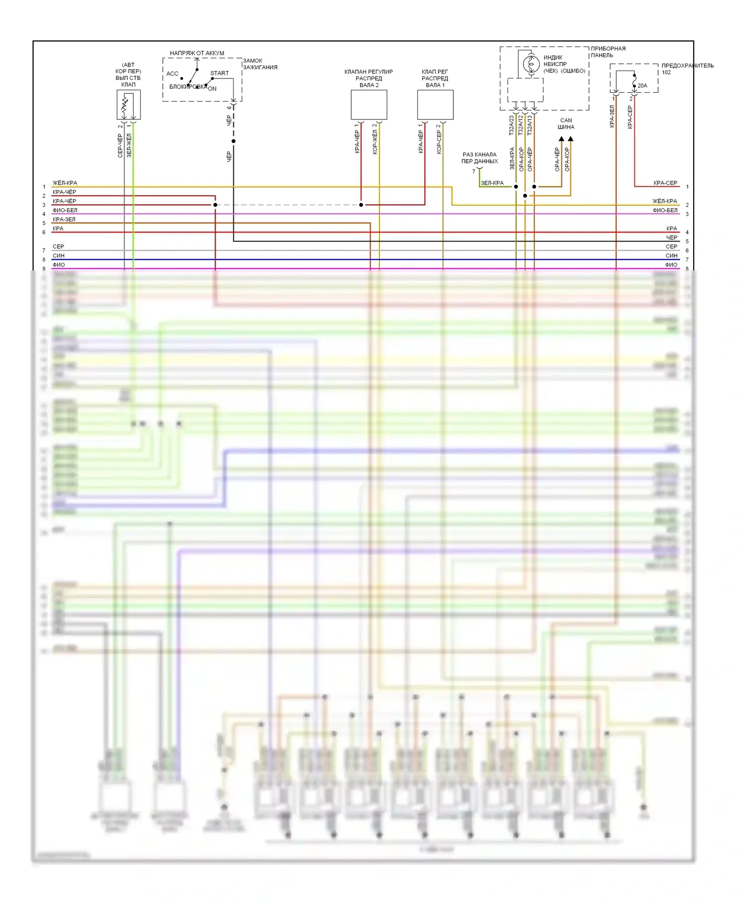 S4 Audi B7 (2004-2008): Электросхема двигателя 4.2l (3 из 4) 