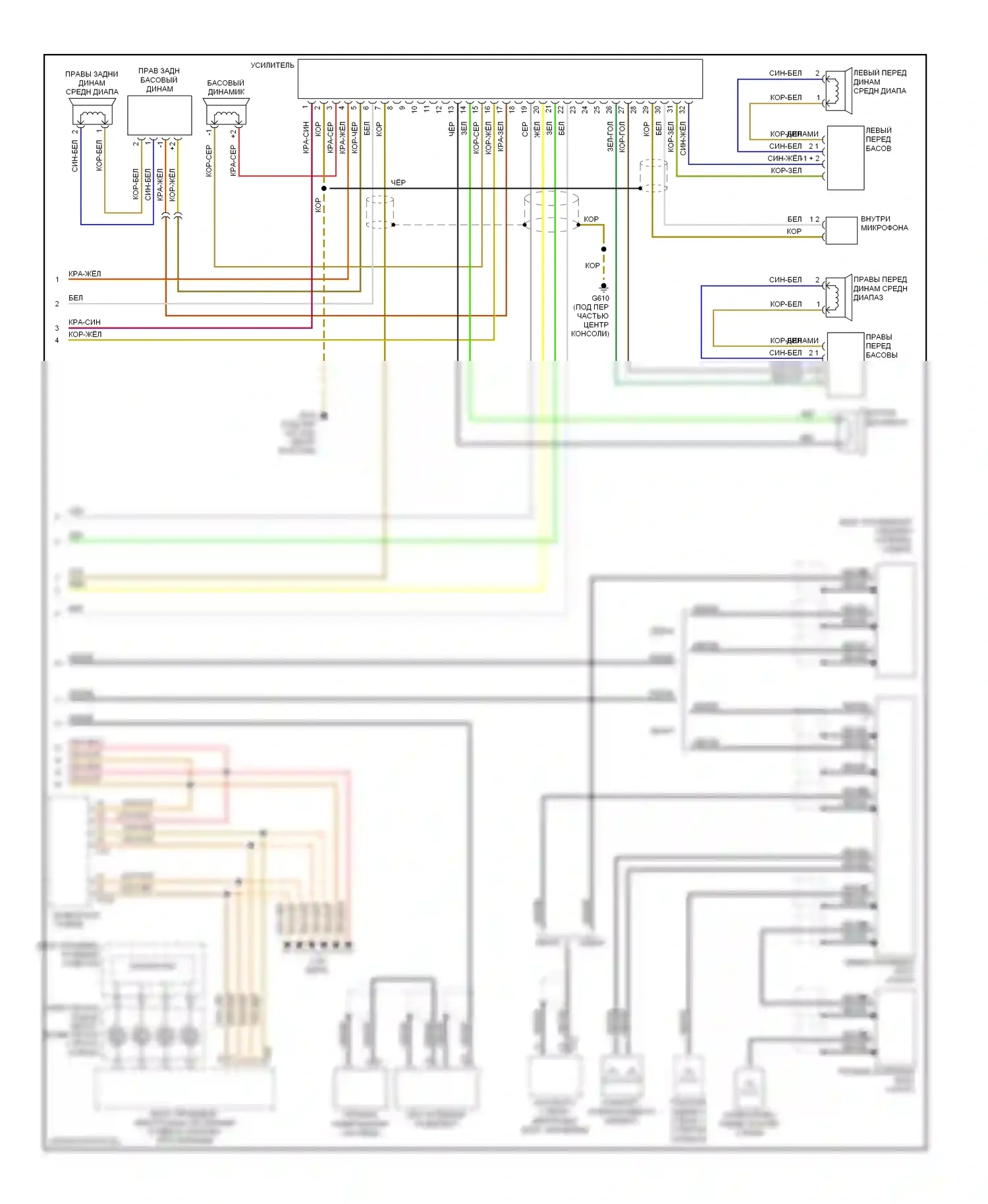S4 Audi B7 (2004-2008): Электросхема навигации, с rns-e, с bose (2 из 2) 