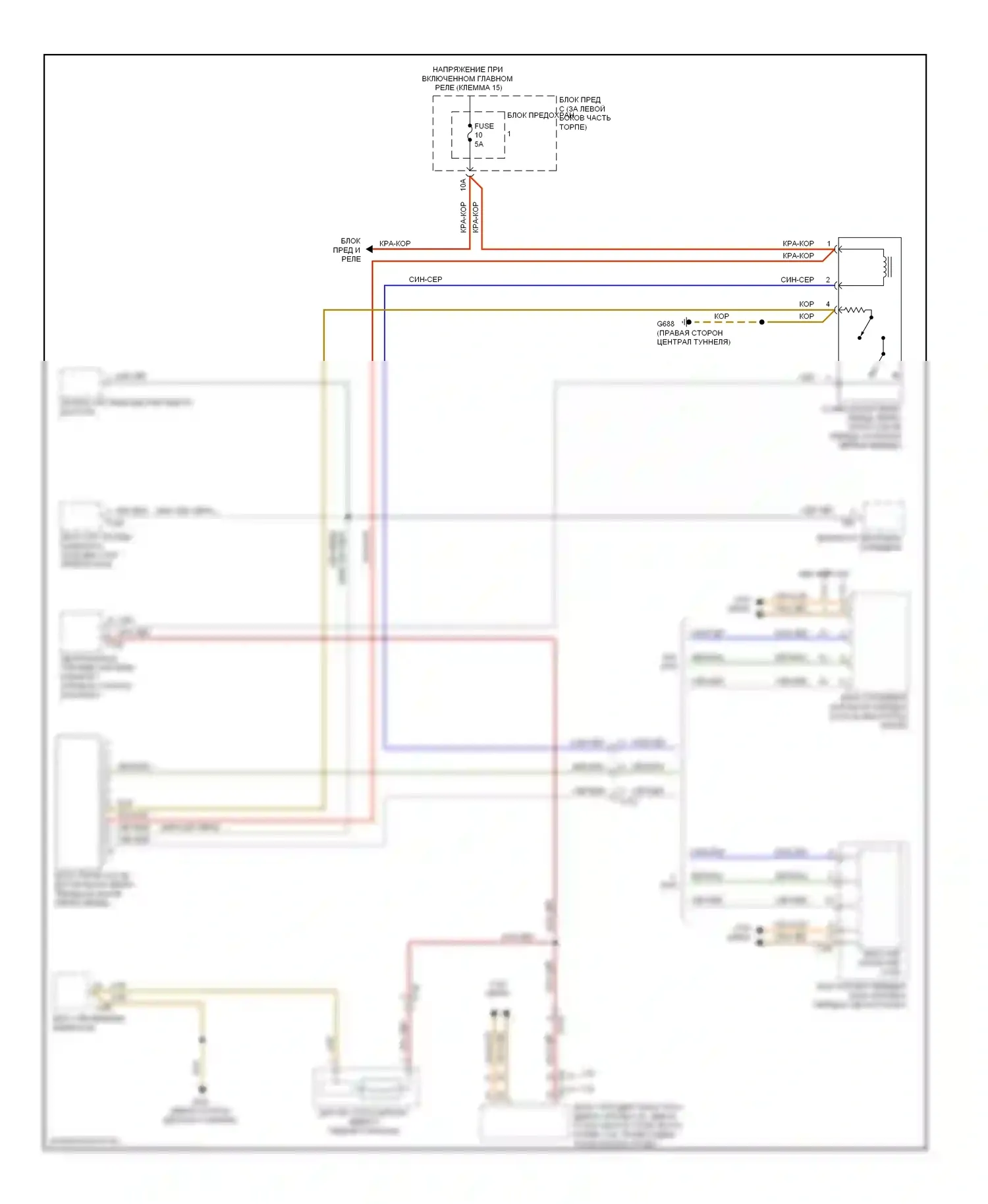 S4 Audi B8 рестайлинг (2011-2015): Электросхема блокировки селектора 