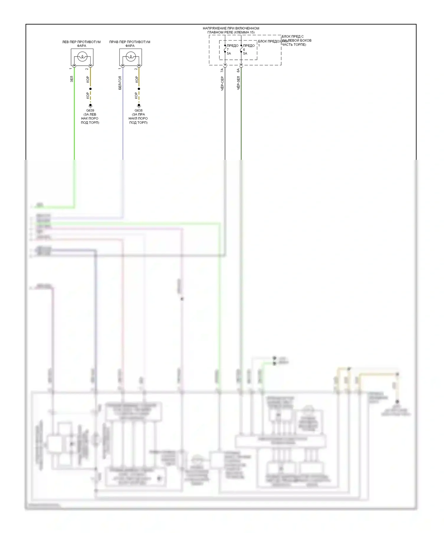 S4 Audi B8 рестайлинг (2011-2015): Электросхема фар, с биксеноном, с поворотными фарами (2 из 2) 
