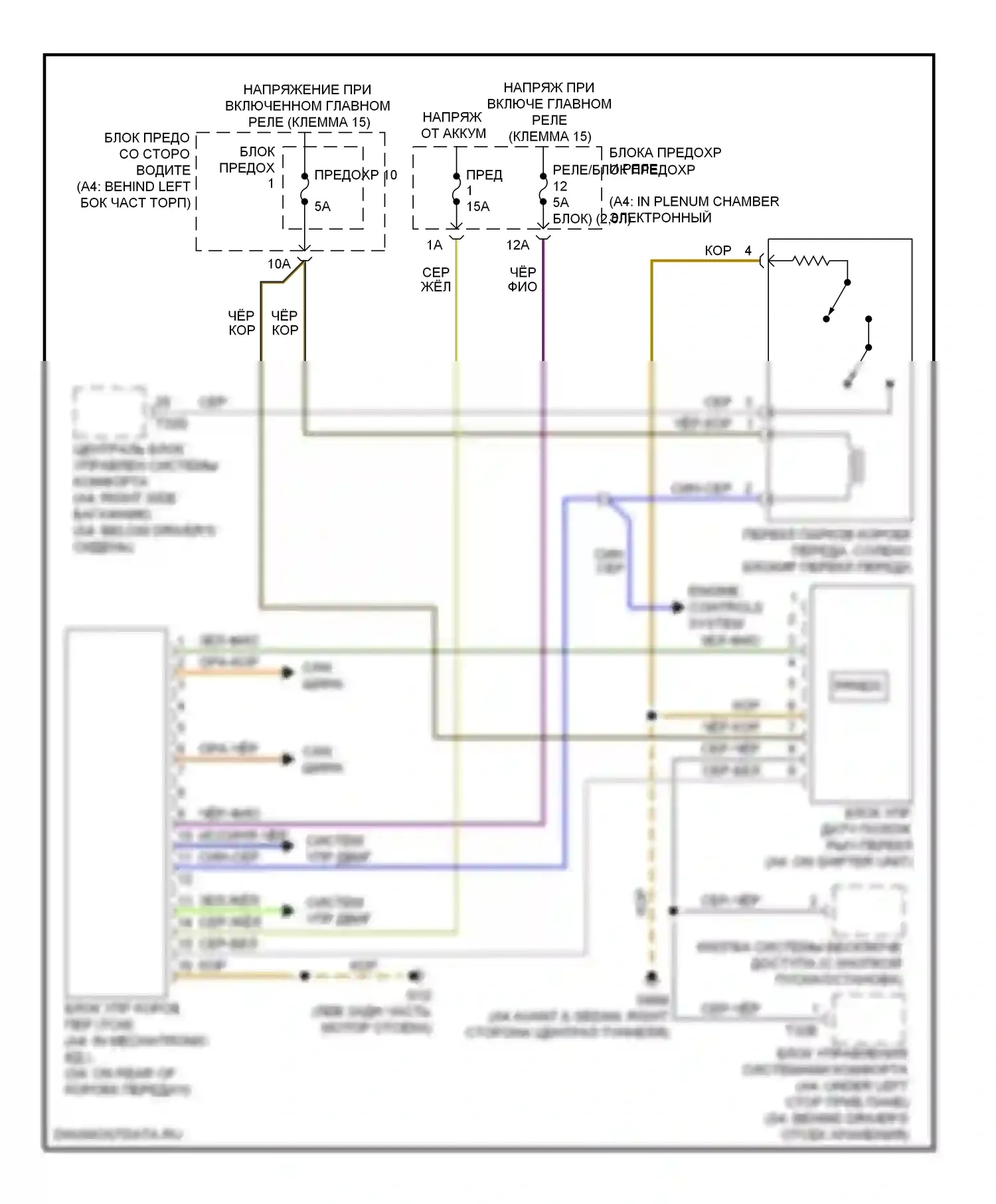 S4 Audi B8 (2008-2011): Электросхема автоматической коробки передач, 6-ступенчатая автоматическая коробка передач 