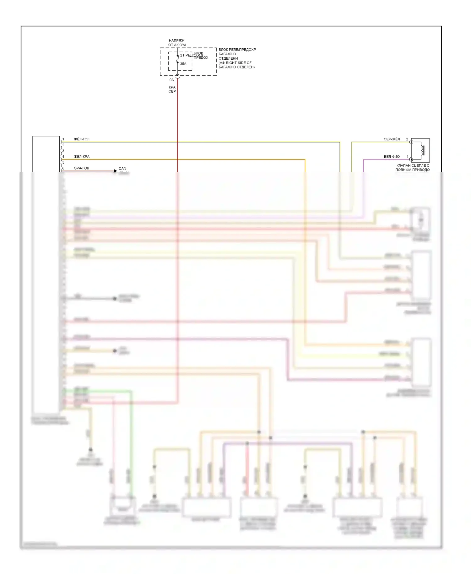 S4 Audi B8 (2008-2011): Электросхема awd 