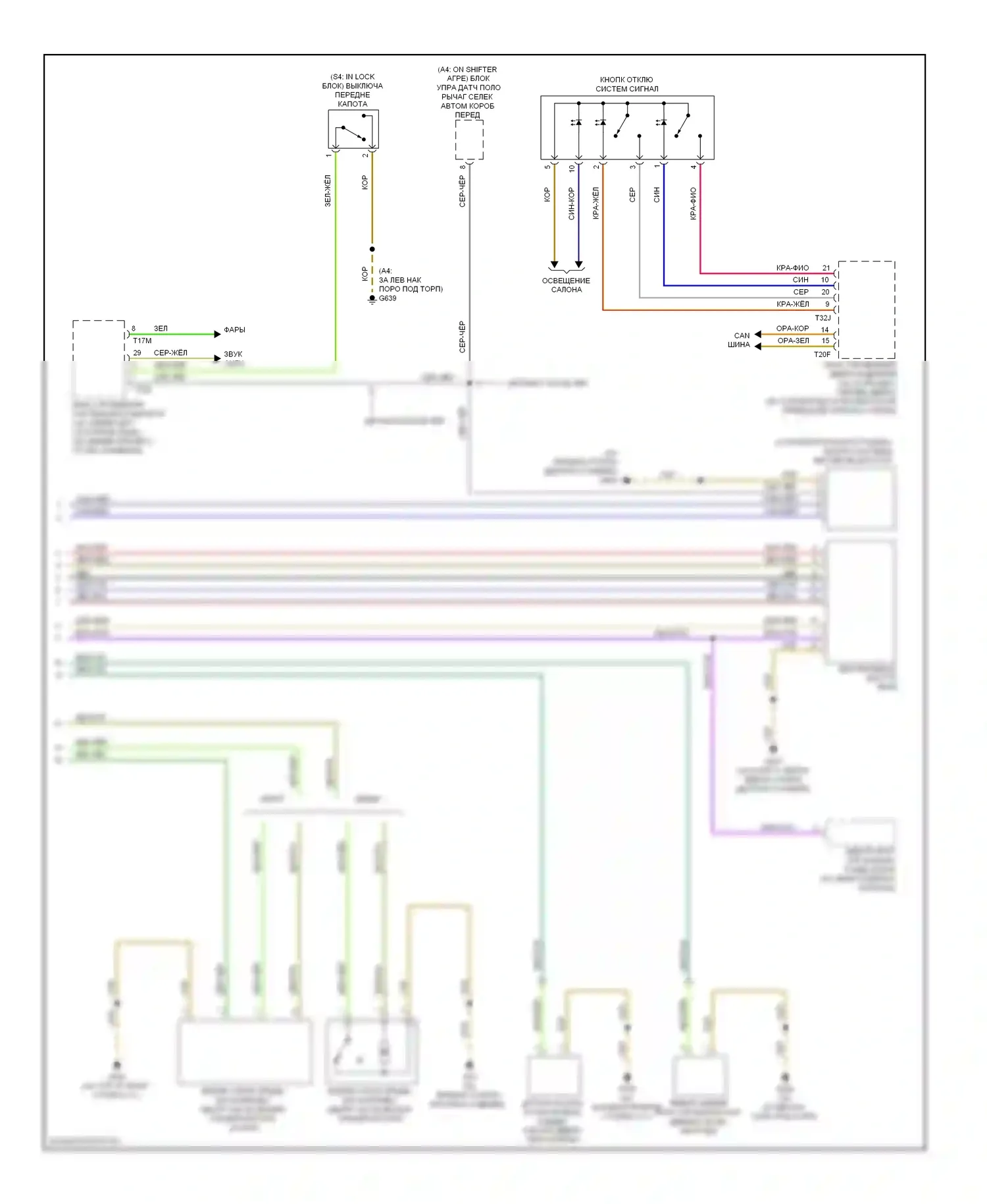 S4 Audi B8 (2008-2011): Сигнализации электросхема (2 из 2) 
