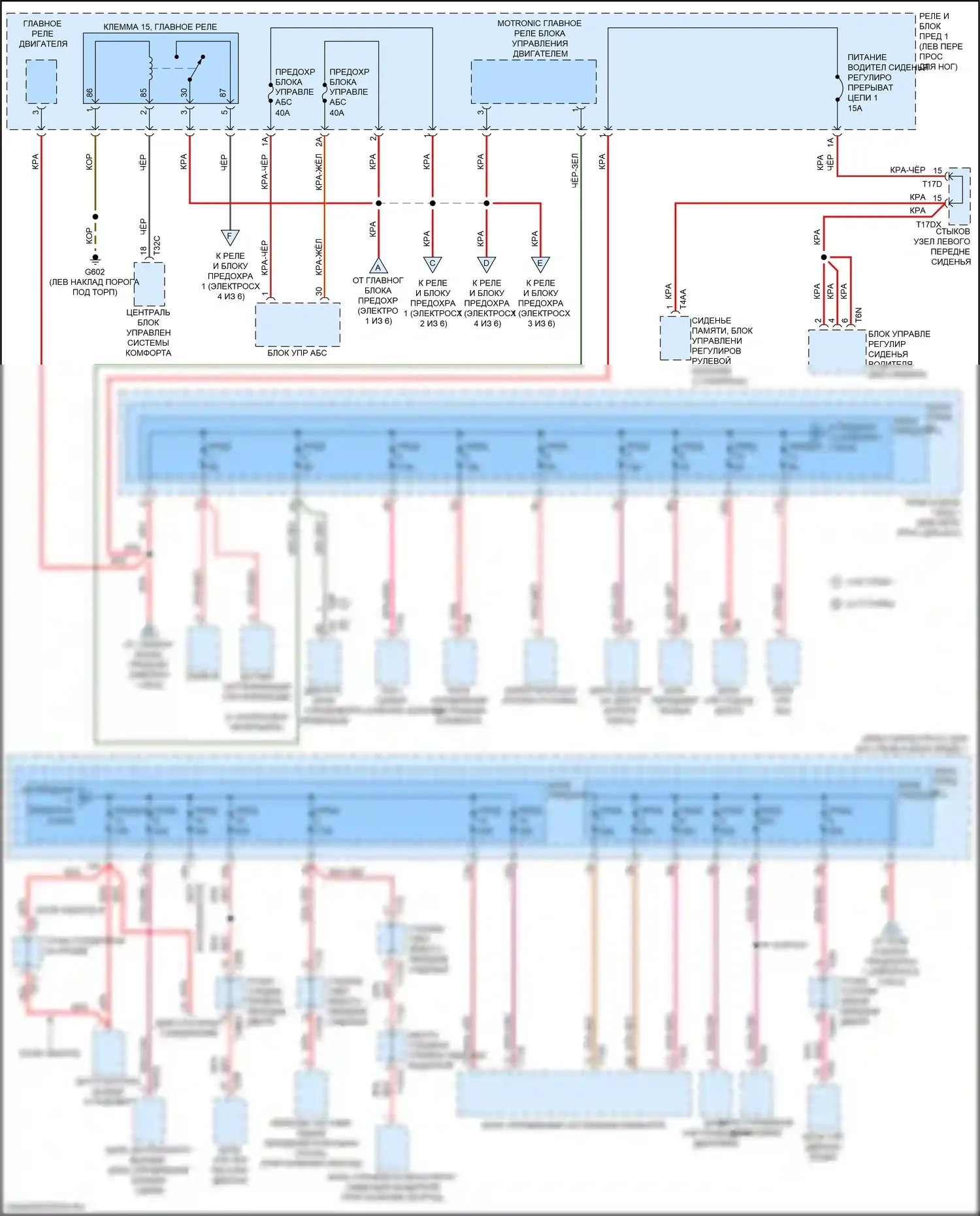 S4 Audi B9 рестайлинг (2019-2024): Электросхема блока предохранителей реле (2 из 6) 