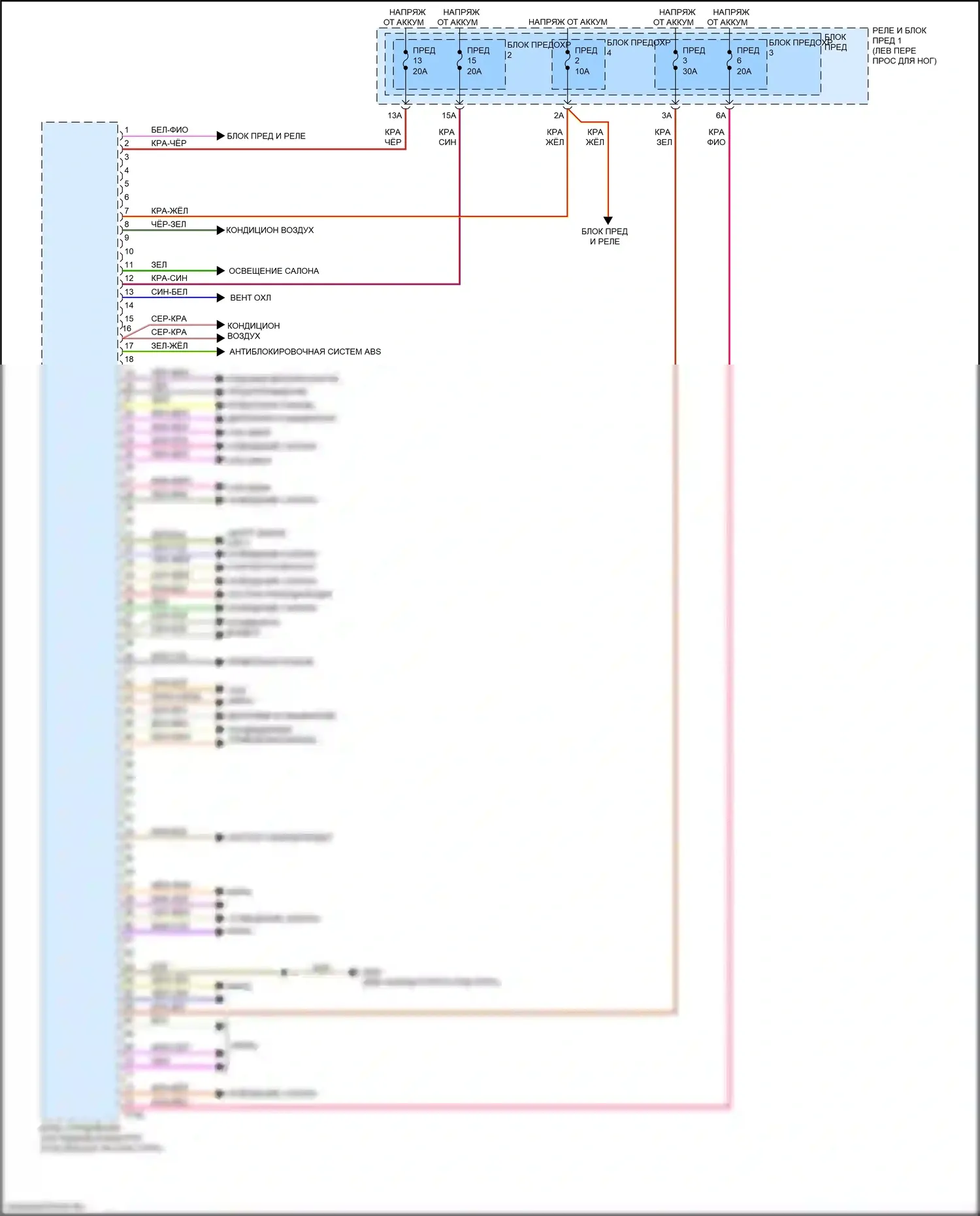 S4 Audi B9 рестайлинг (2019-2024): Электросхема блока управления системами комфорта (2 из 2) 