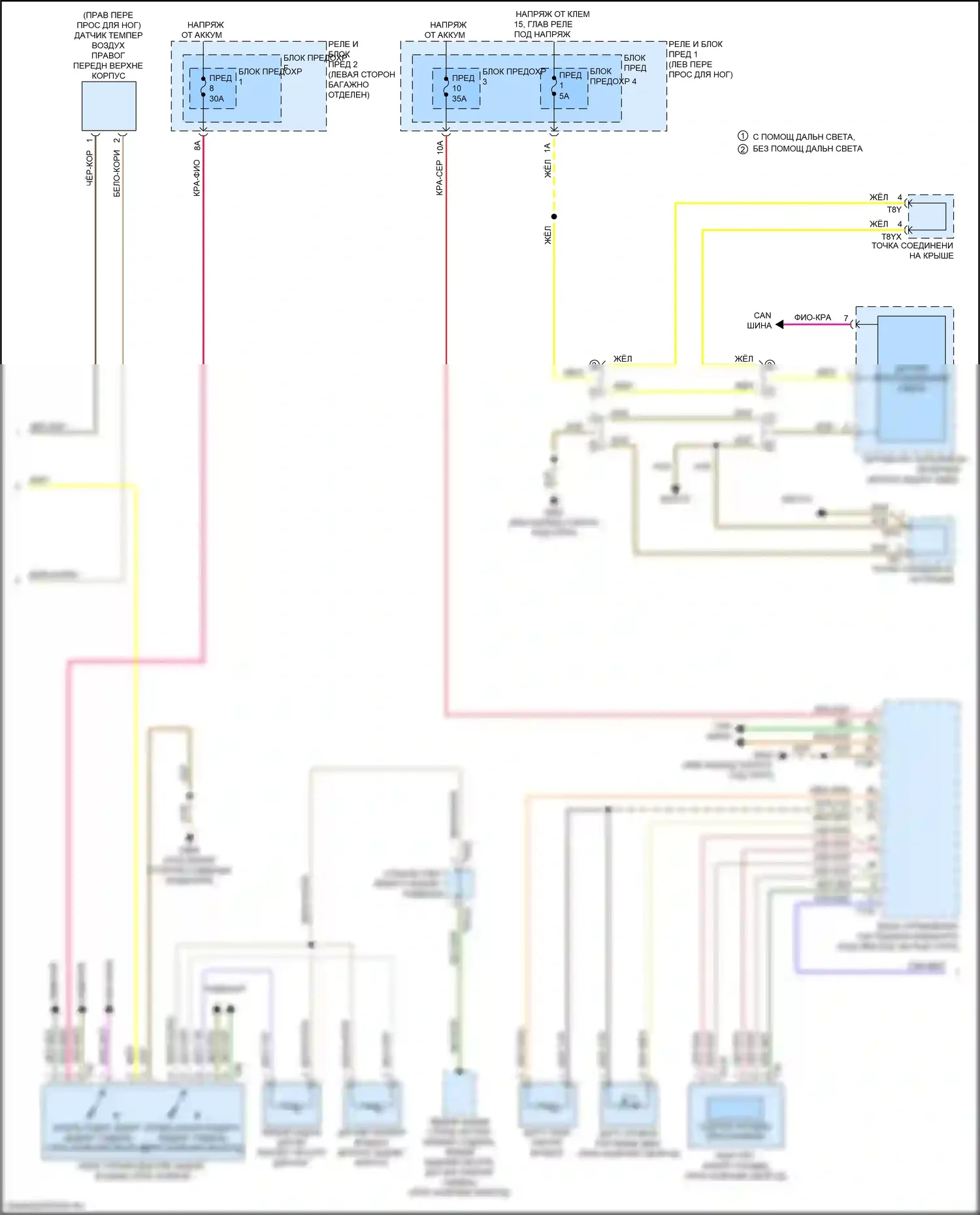 S4 Audi B9 рестайлинг (2019-2024): Электросхема климат контроля, без climat (3 из 4) 