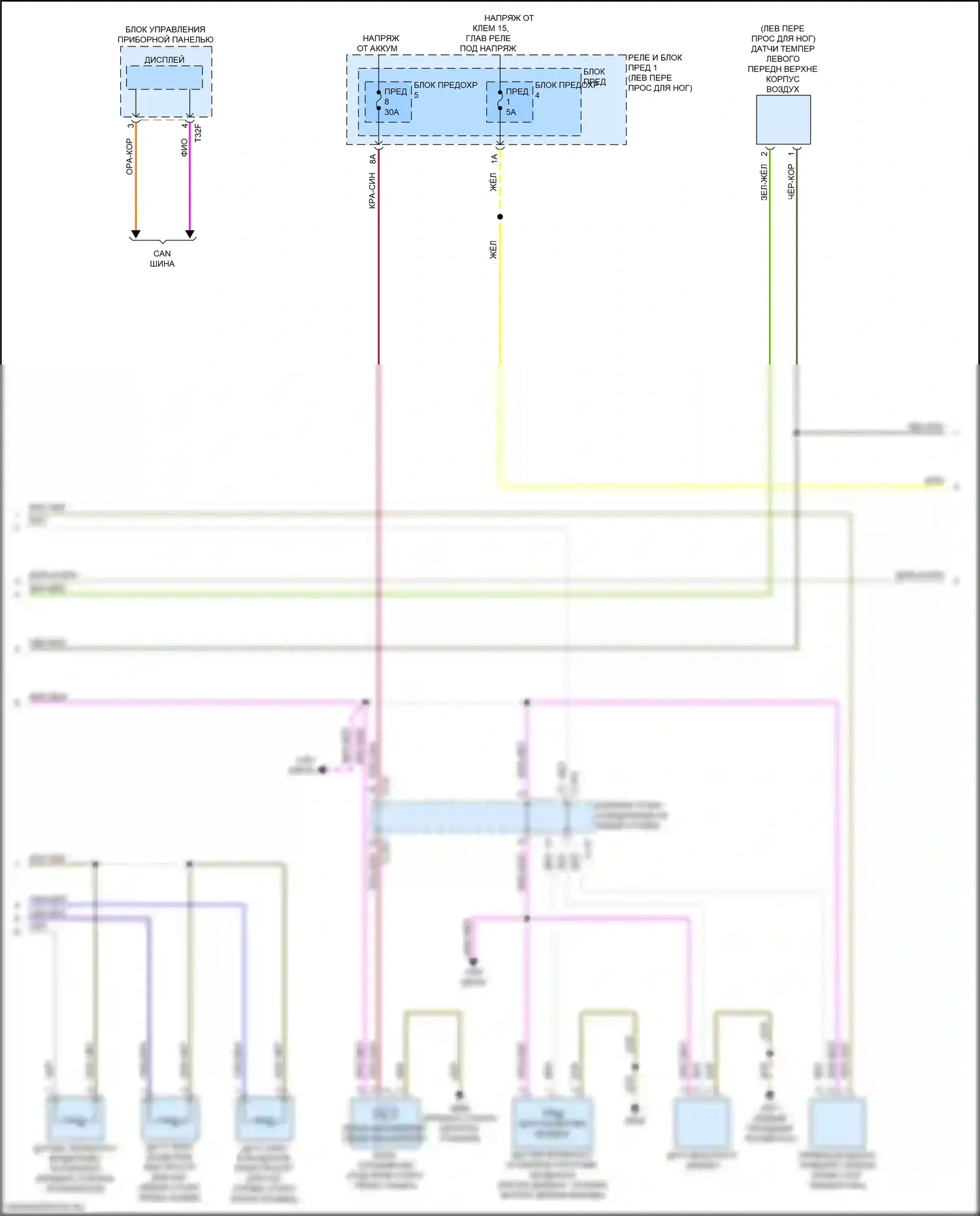 S4 Audi B9 рестайлинг (2019-2024): Электросхема климат контроля, без климата (2 из 4) 