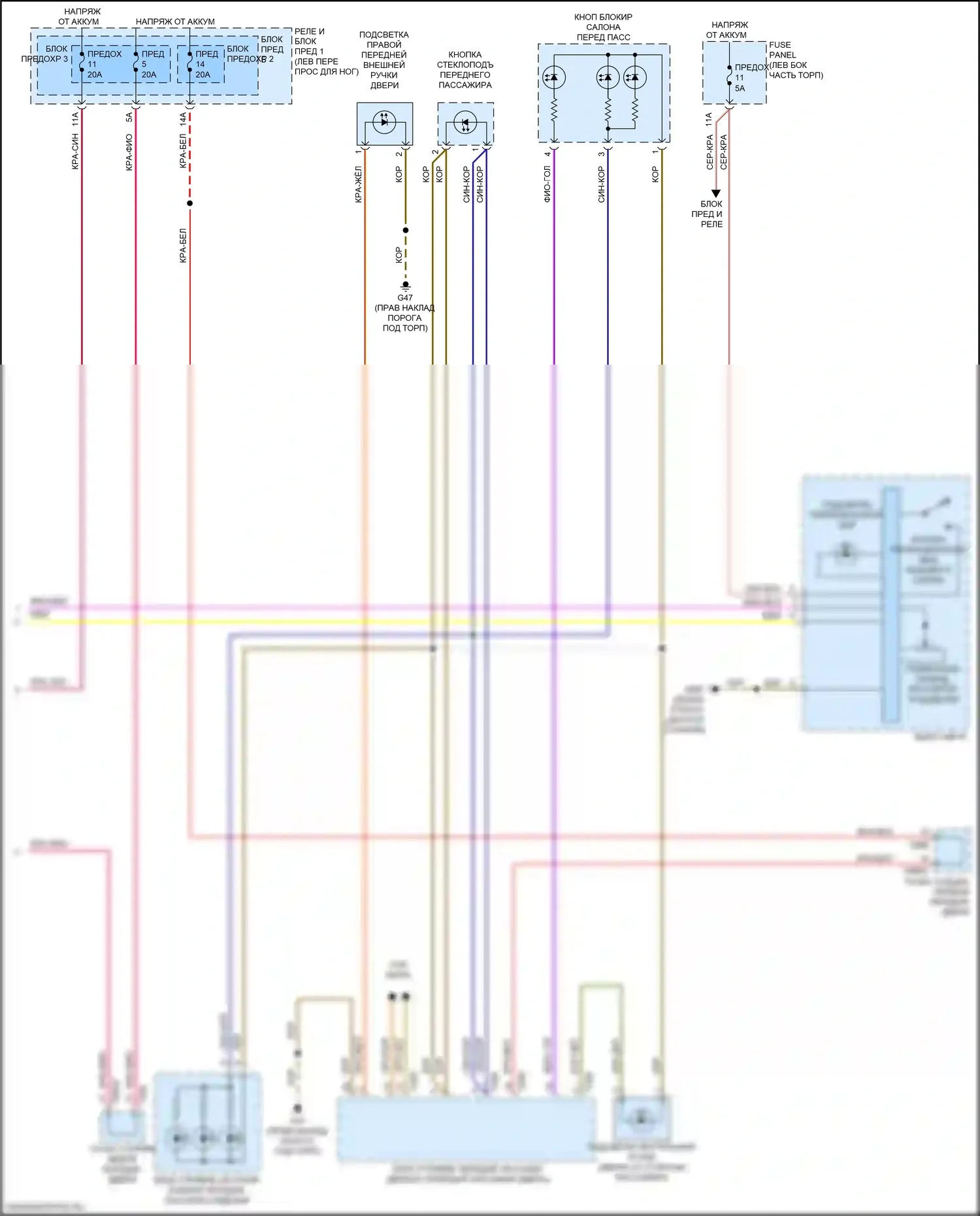 S4 Audi B9 рестайлинг (2019-2024): Электросхема подсветки приборной панели (4 из 4) 