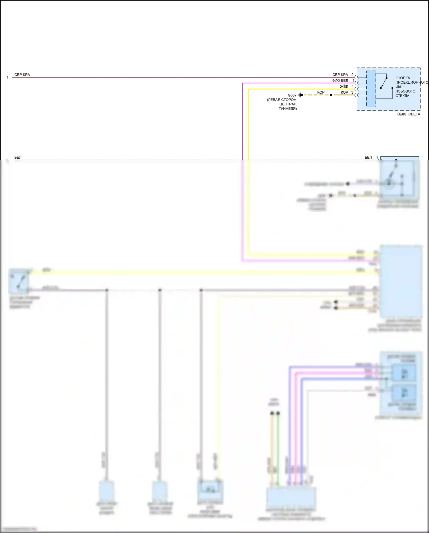 S4 Audi B9 рестайлинг (2019-2024): Электросхема приборной панели, с активным информационным дисплеем fpk (2 из 2) 