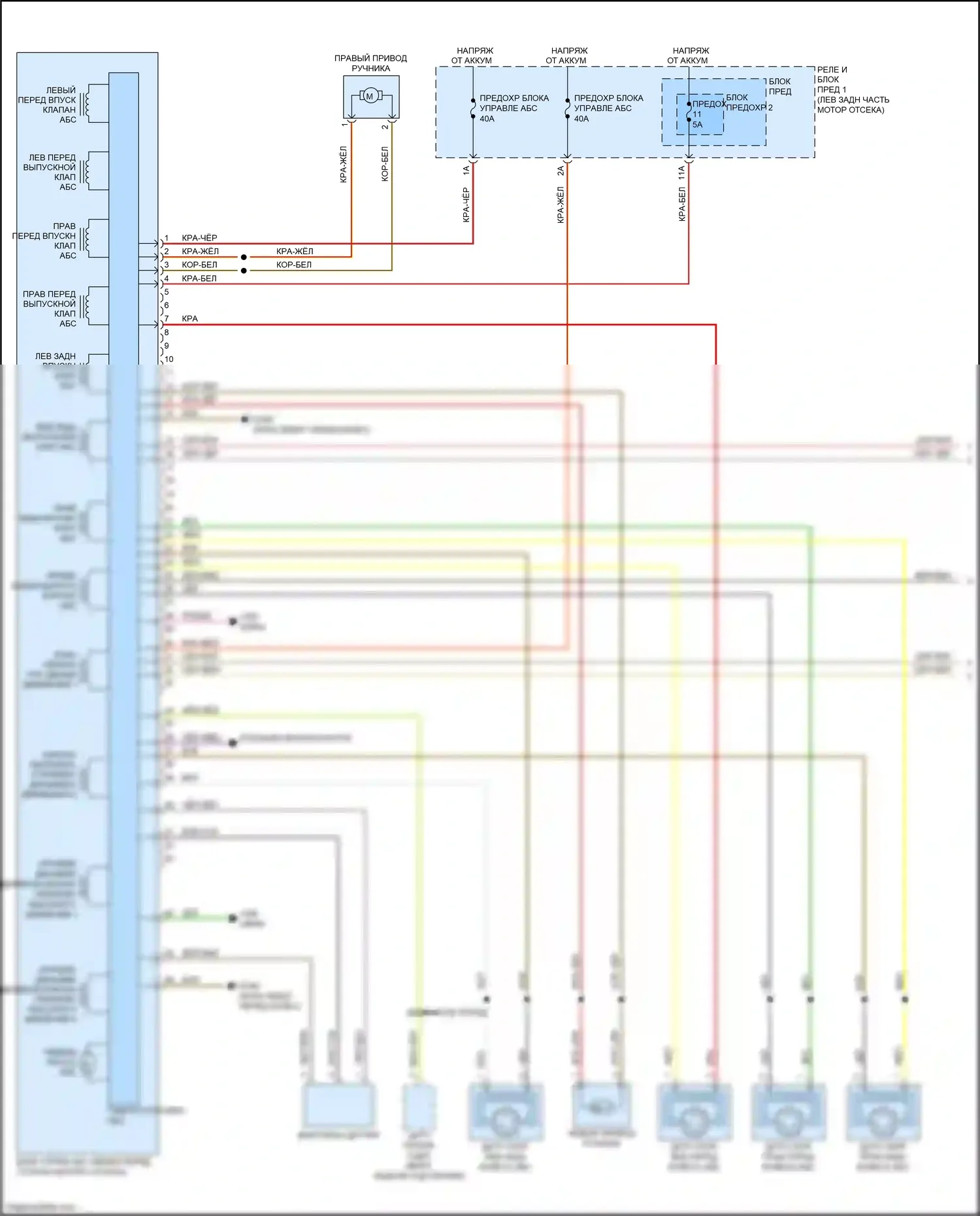 S4 Audi B9 (2016-2019): Антиблокировочная система abs электросхема (1 из 3) 