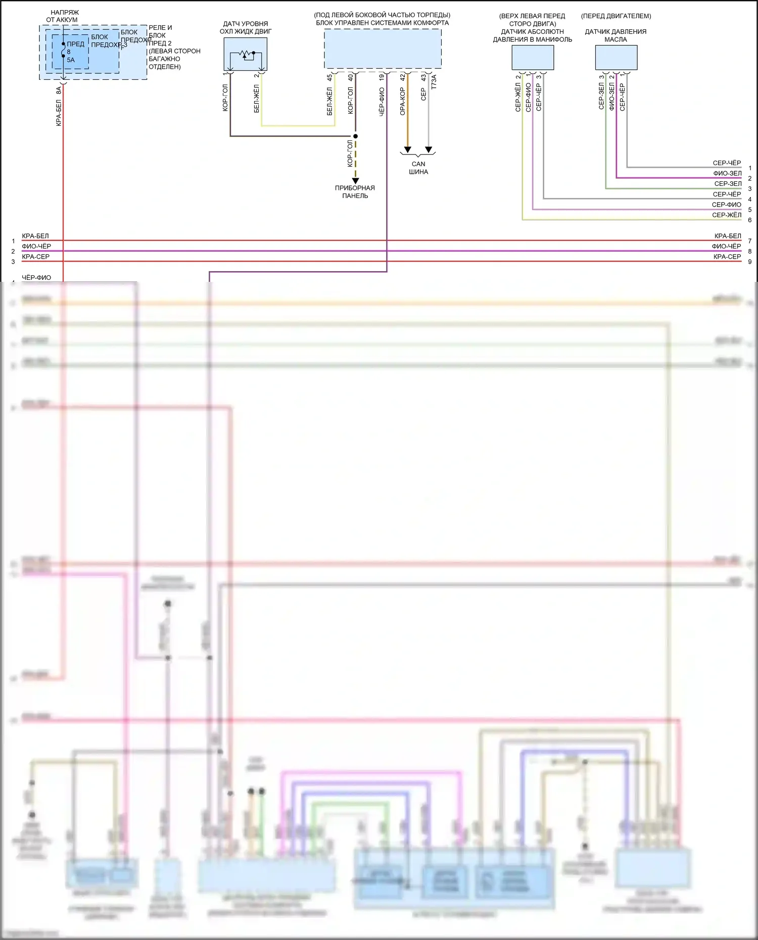 S4 Audi B9 (2016-2019): Электросхема двигателя 3.0л турбо, электросхема органов управления двигателем (3 из 10) 