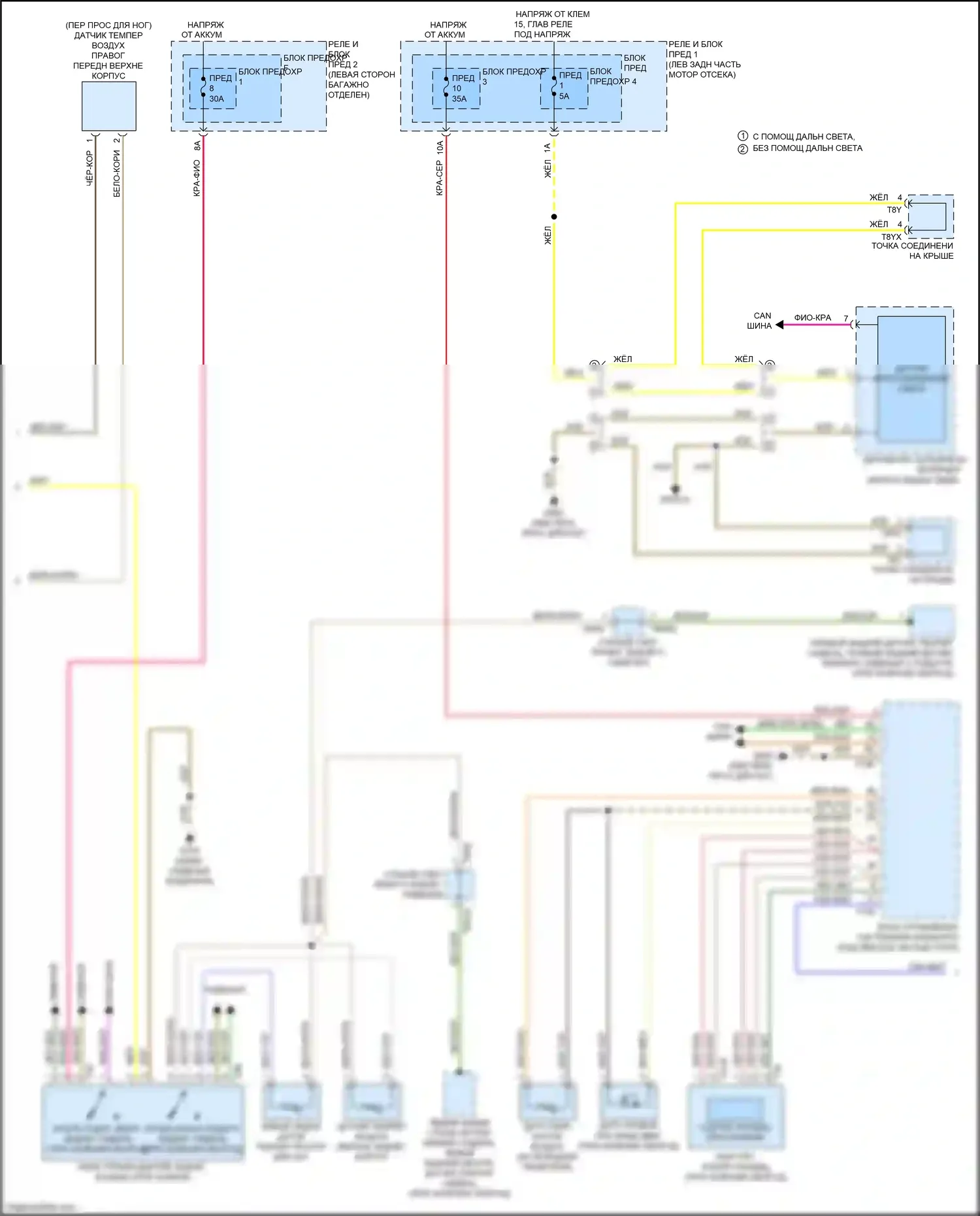 S4 Audi B9 (2016-2019): Электросхема климат контроля, без climat (3 из 4) 