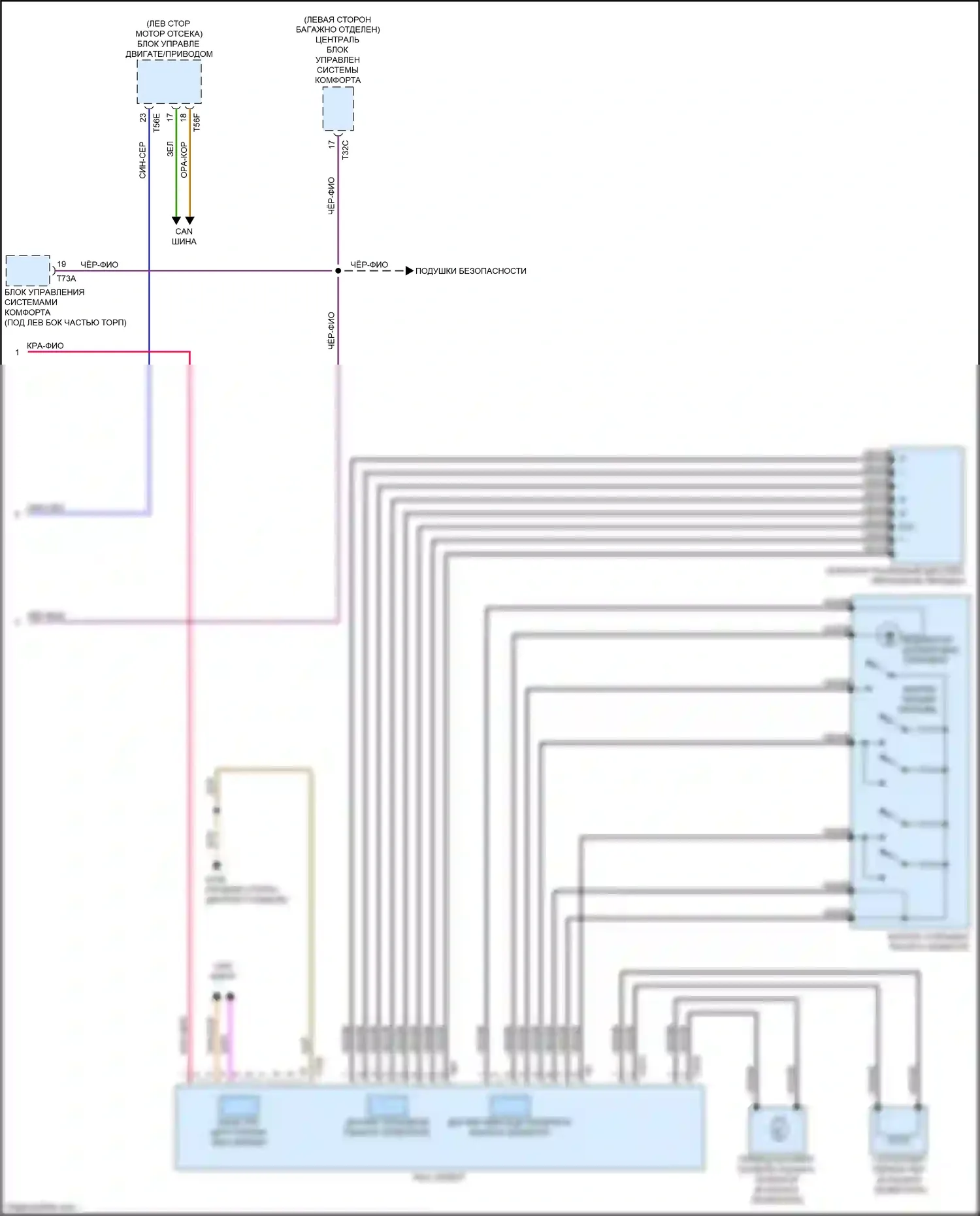 S4 Audi B9 (2016-2019): Электросхема автоматической коробки передач (2 из 2) 