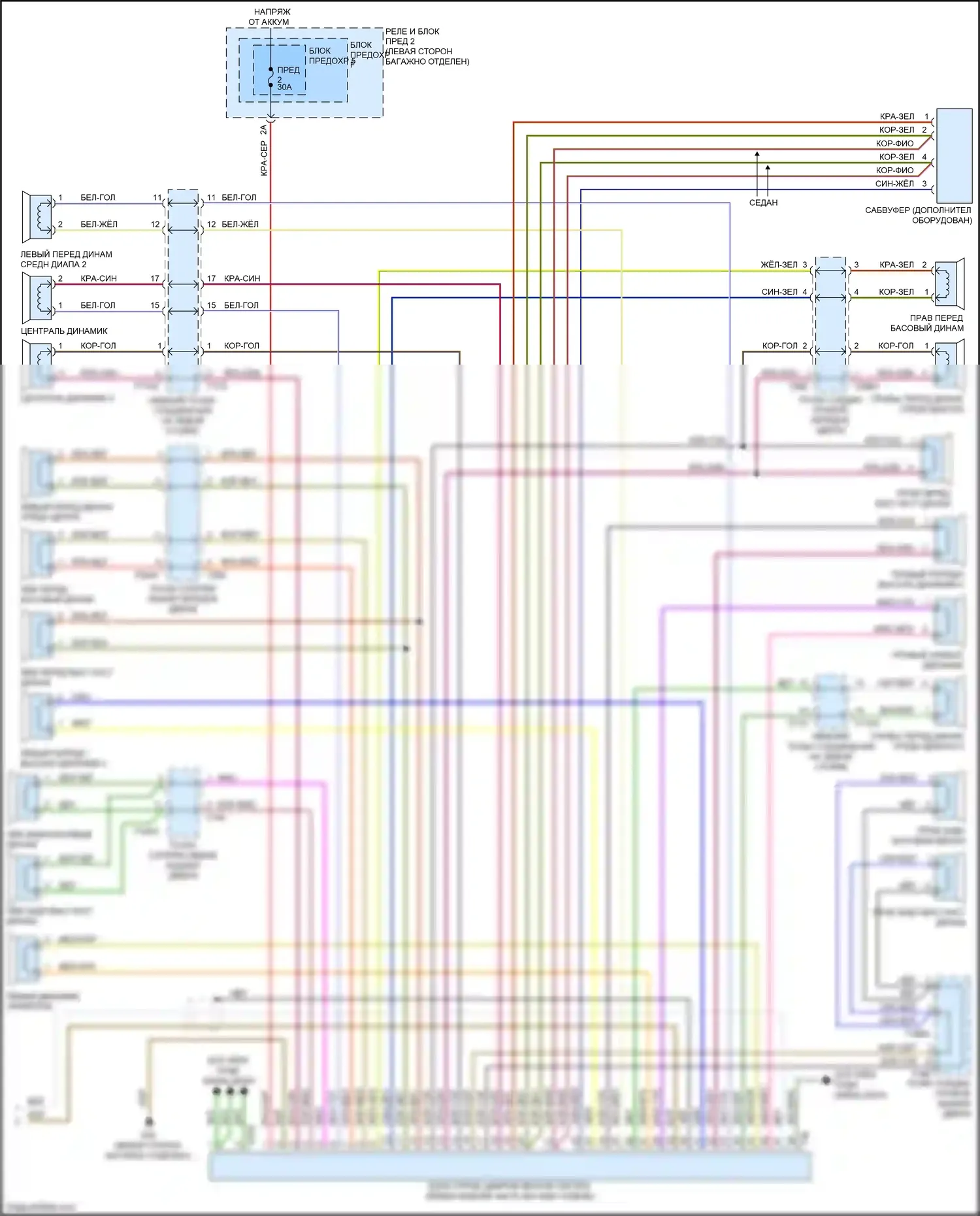 S4 Audi B9 (2016-2019): Электросхема магнитолы, со звуком bang и olufsen (5 из 5) 