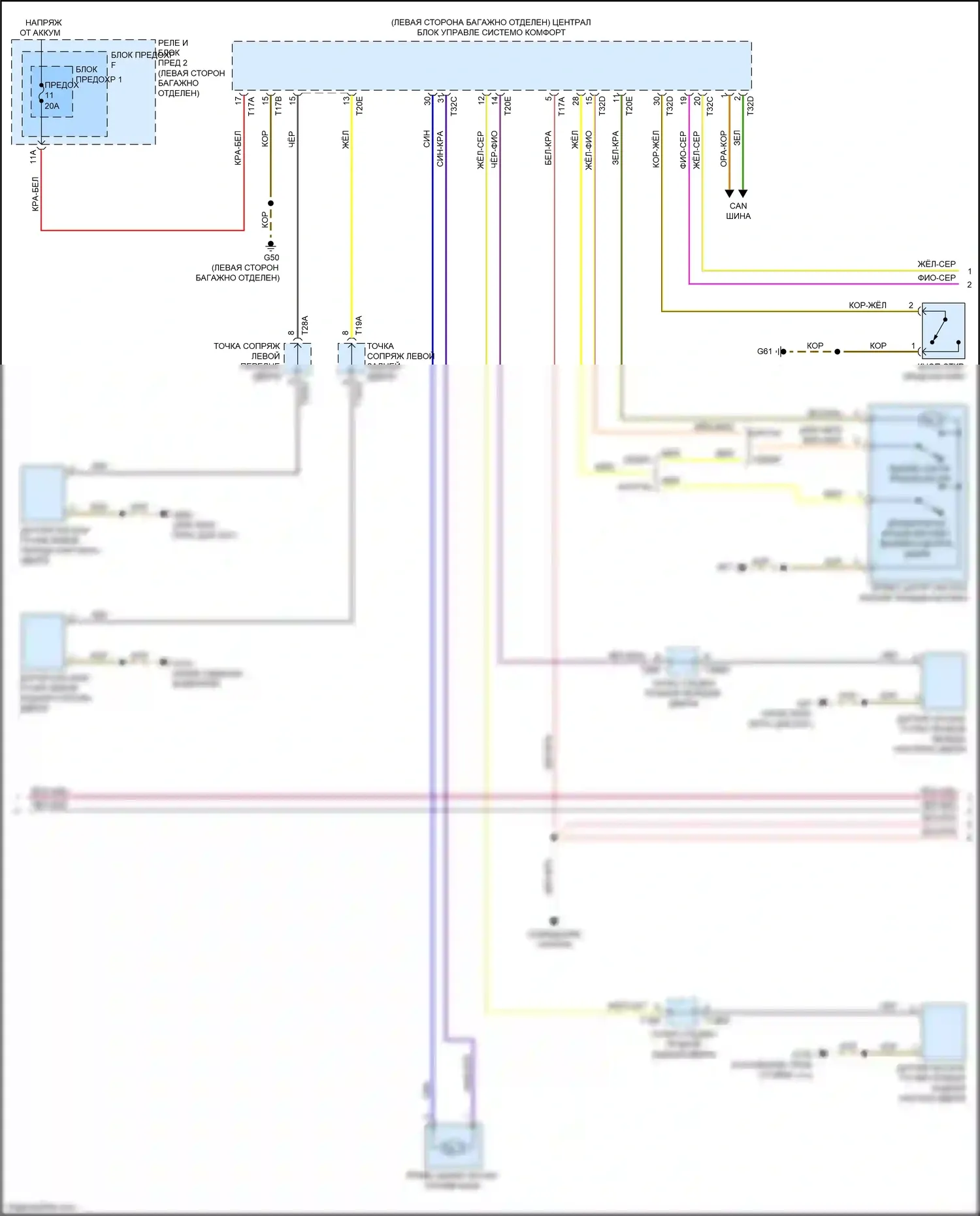 S4 Audi B9 (2016-2019): Электросхема защиты от взлома (4 из 6) 
