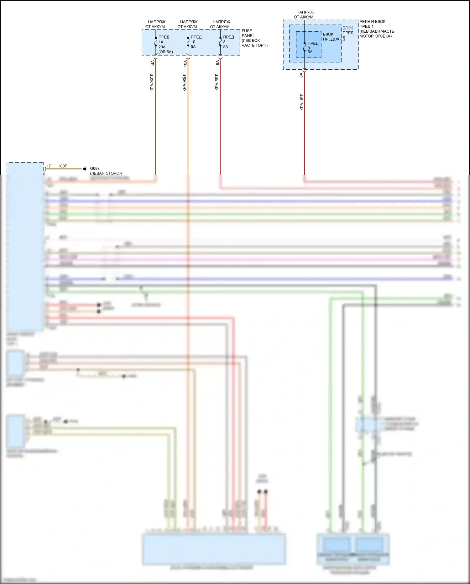 S4 Audi B9 (2016-2019): Электросхема экстренного вызова (1 из 2) 