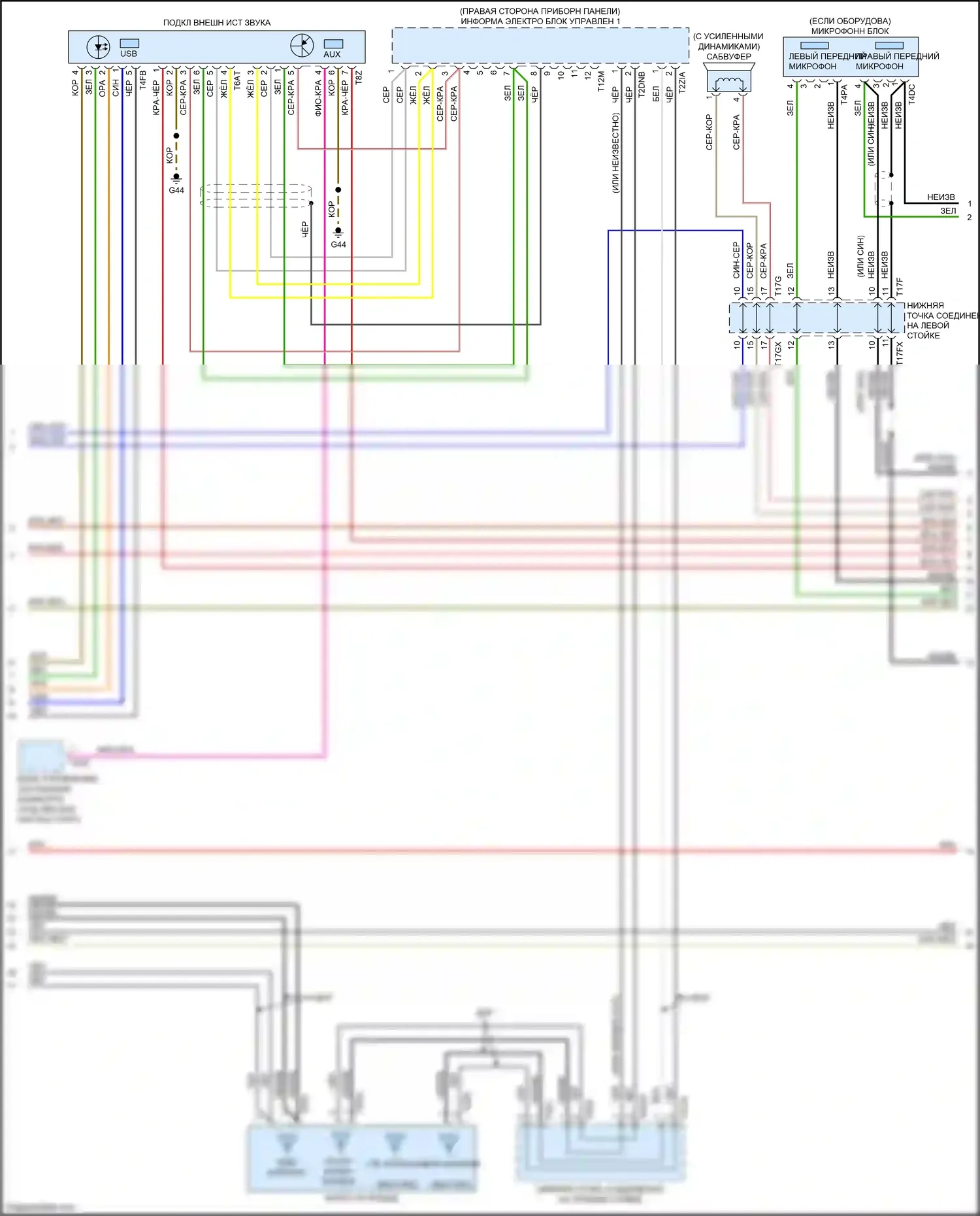 S4 Audi B9 (2016-2019): Электросхема навигации (3 из 4) 