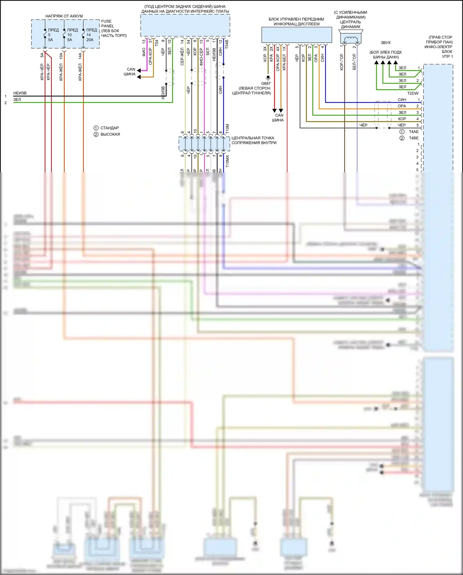 S4 Audi B9 (2016-2019): Электросхема навигации (4 из 4) 